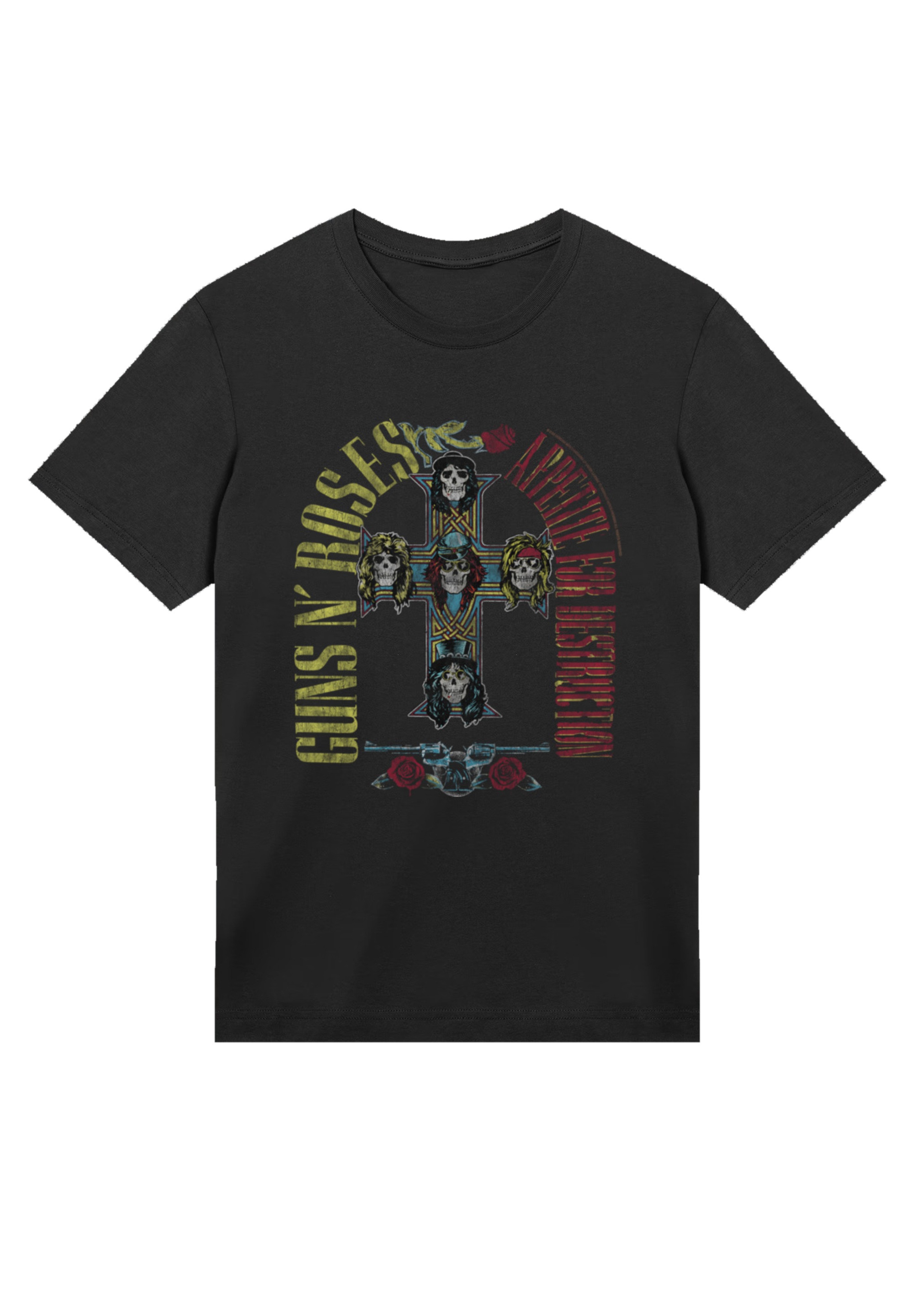 F4NT4STIC T-Shirt "Guns N Roses Skull Rock Band Merch" Premium Qualität günstig online kaufen