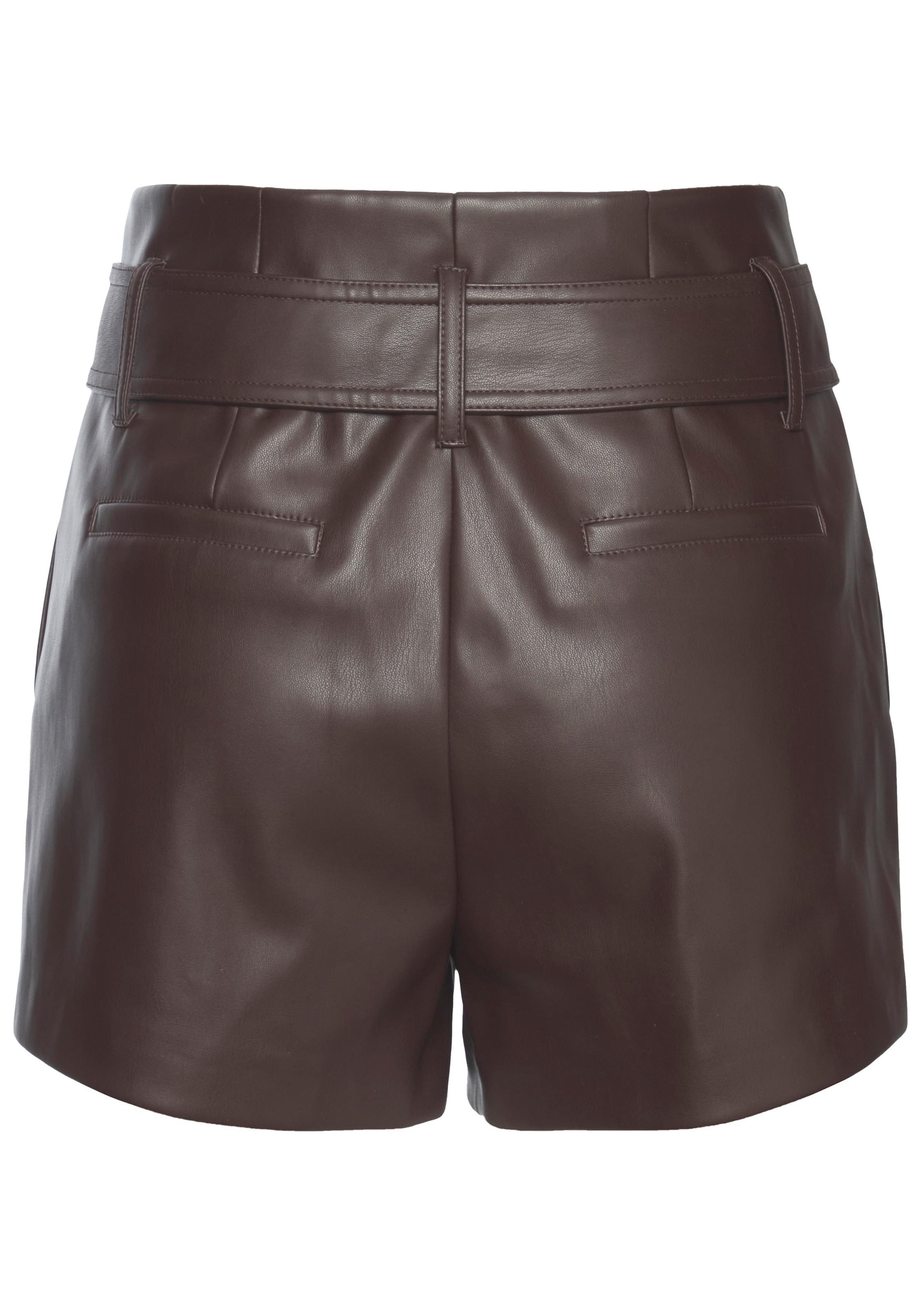 LASCANA Shorts  aus Lederimitat, Kunstleder Shorts, elegant, modisch