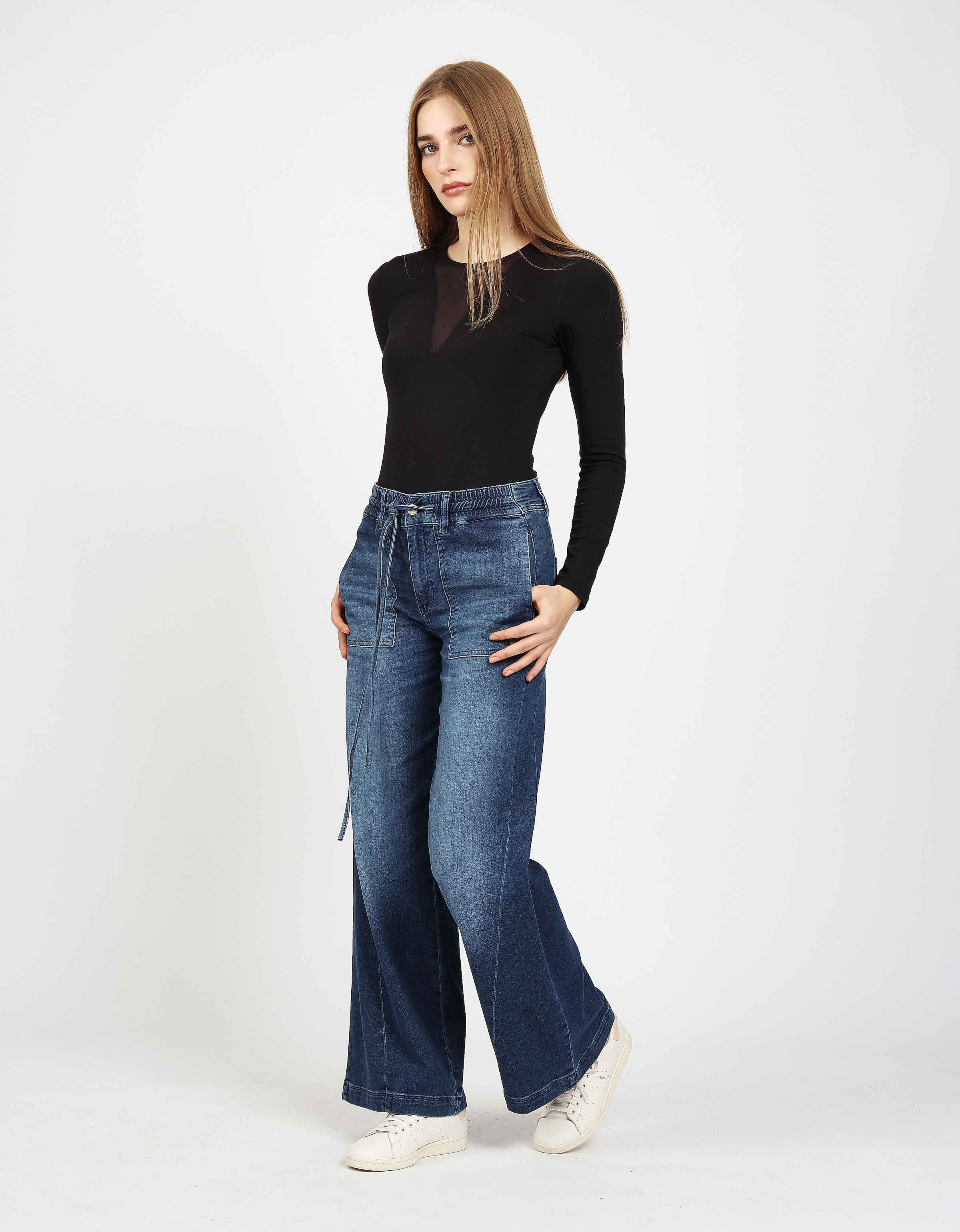 GANG Weite Jeans »94PAIGE WIDE« mit eingesetztem Seitenstreifen