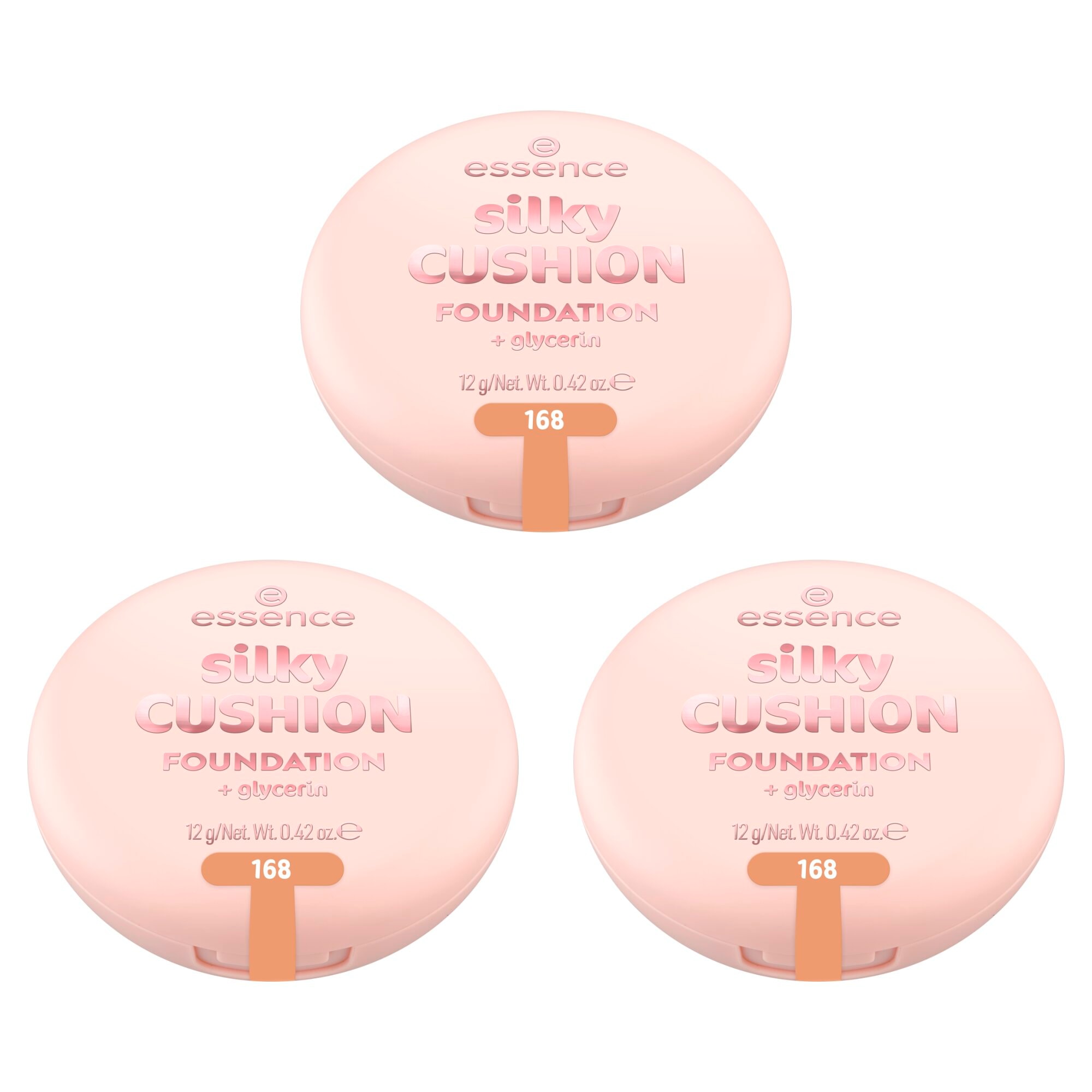 ESSENCE Damen Foundation "silky CUSHION FOUNDATION", 36 g, beige, Teint-Kosmetika