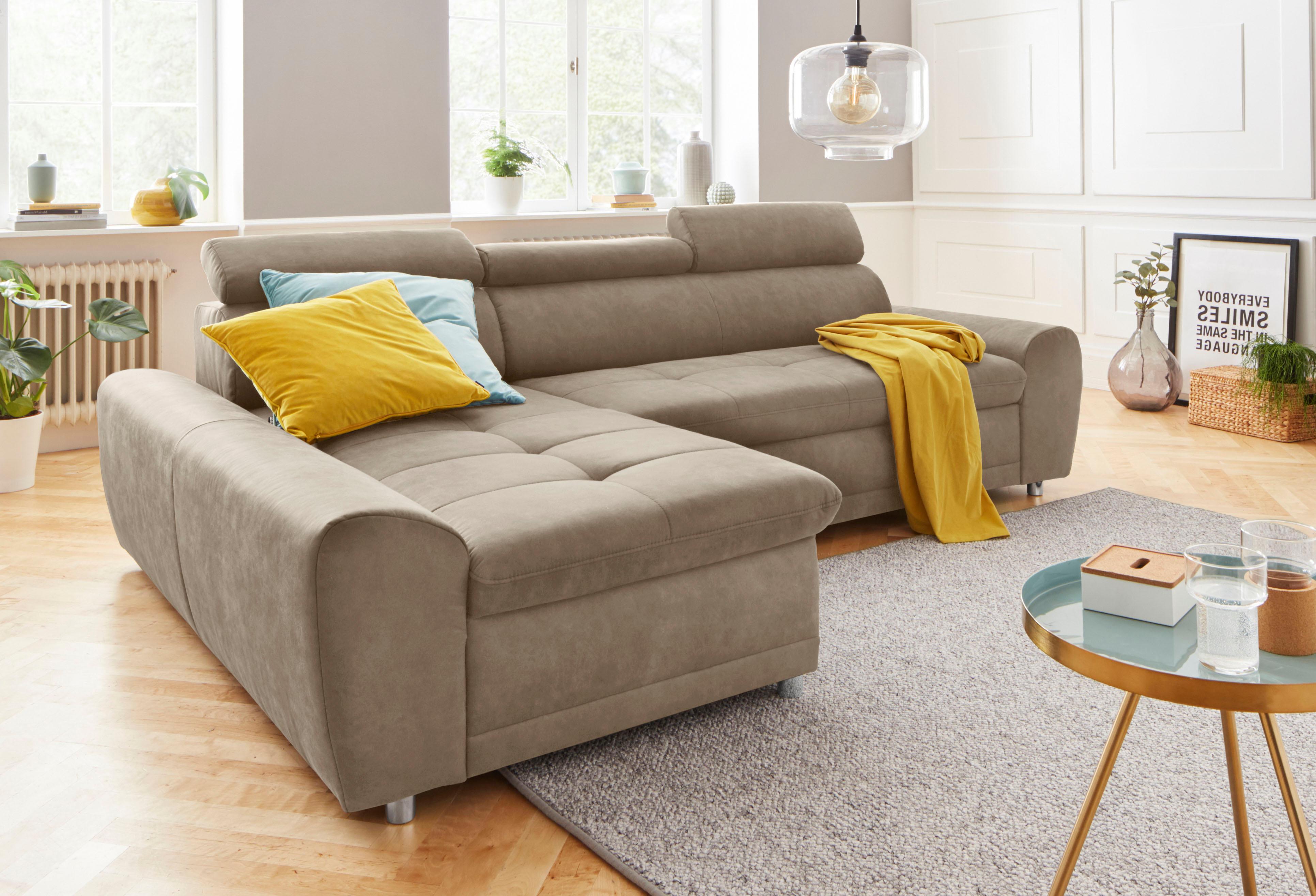 sit&more Ecksofa "Riva L-Form" inklusive Kopteilverstellung, wahlweise mit Schlaffunktion