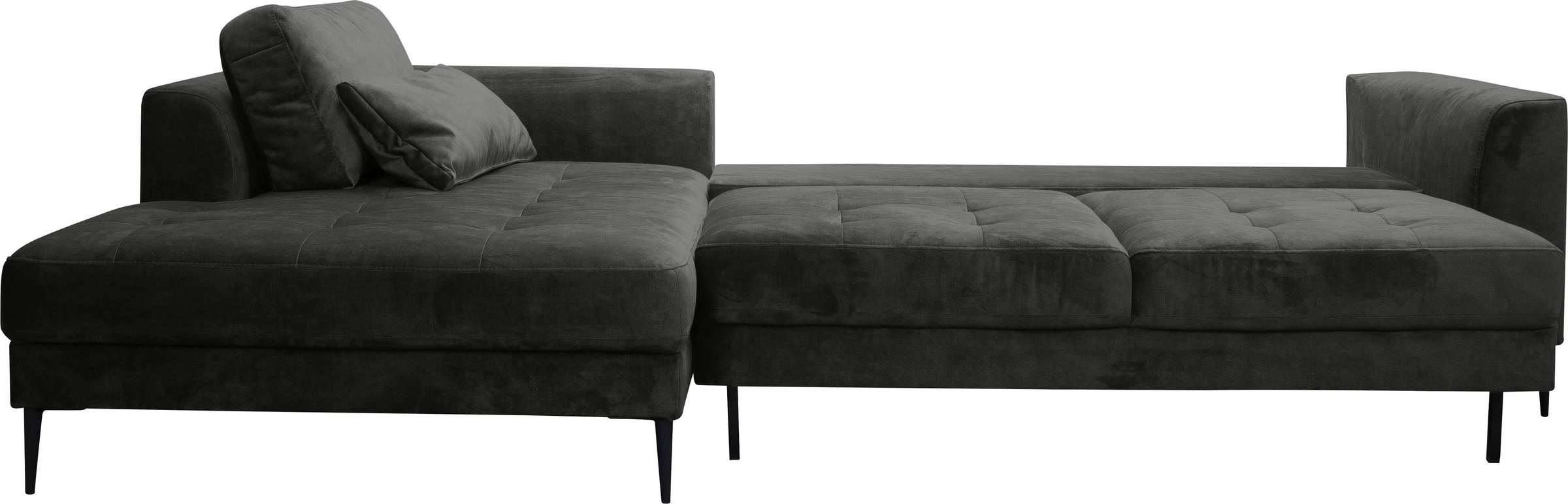 TRENDMANUFAKTUR Ecksofa »Luzi, wahlweise mit Schlaffunktion & Bettkasten. OTTOs Choice, L-Form«, Designsofa mit tollem Sitzkomfort, Metallfüße schwarz, Breite 280 cm