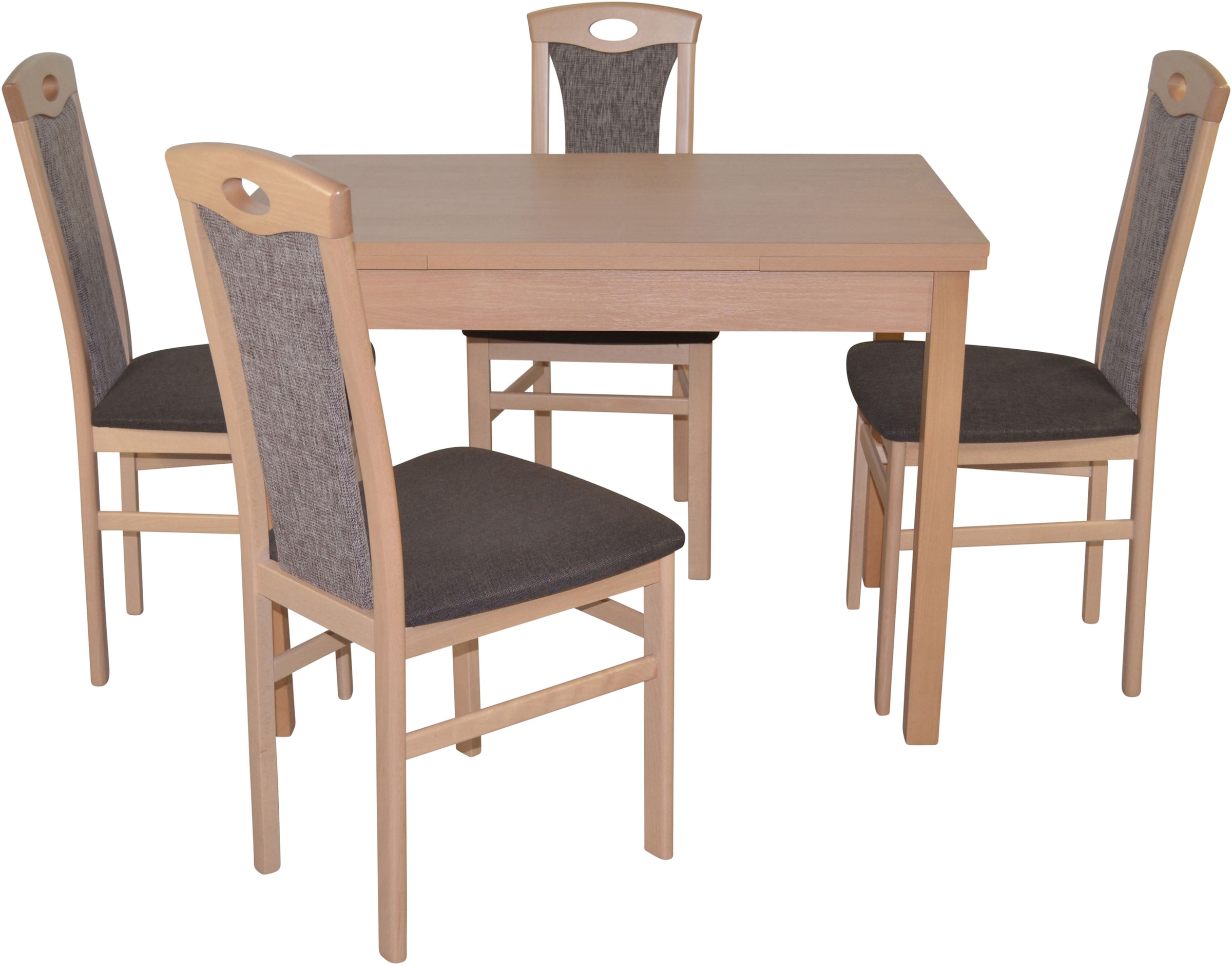 HOFMANN LIVING AND MORE Essgruppe »5tlg. Tischgruppe«, (Spar-Set, 5 tlg., 5tlg. Tischgruppe), Stühle montiert