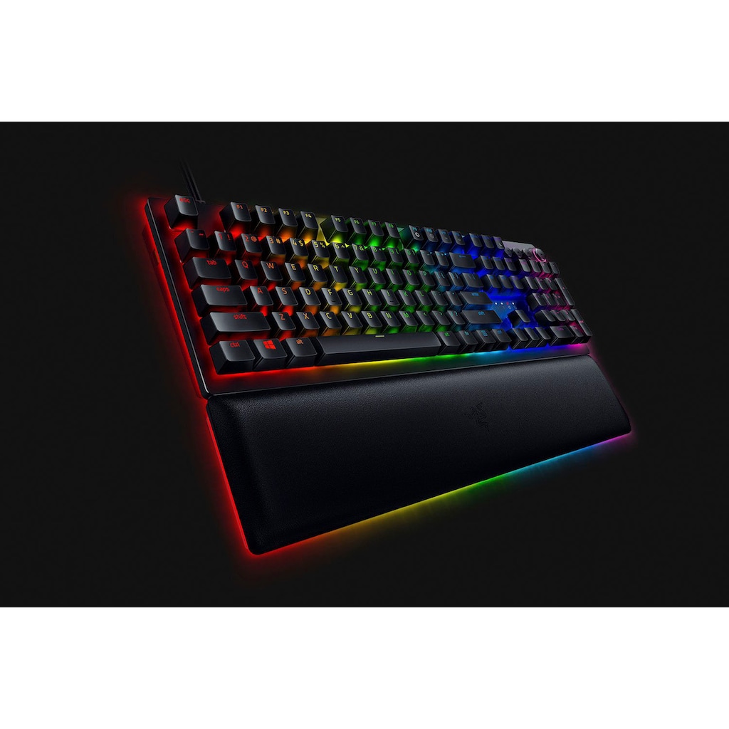 RAZER Gaming-Tastatur »Huntsman V2 Analog - DE«, (Multimedia-Tasten-Handgelenkauflage-Ziffernblock-USB-Anschluss)