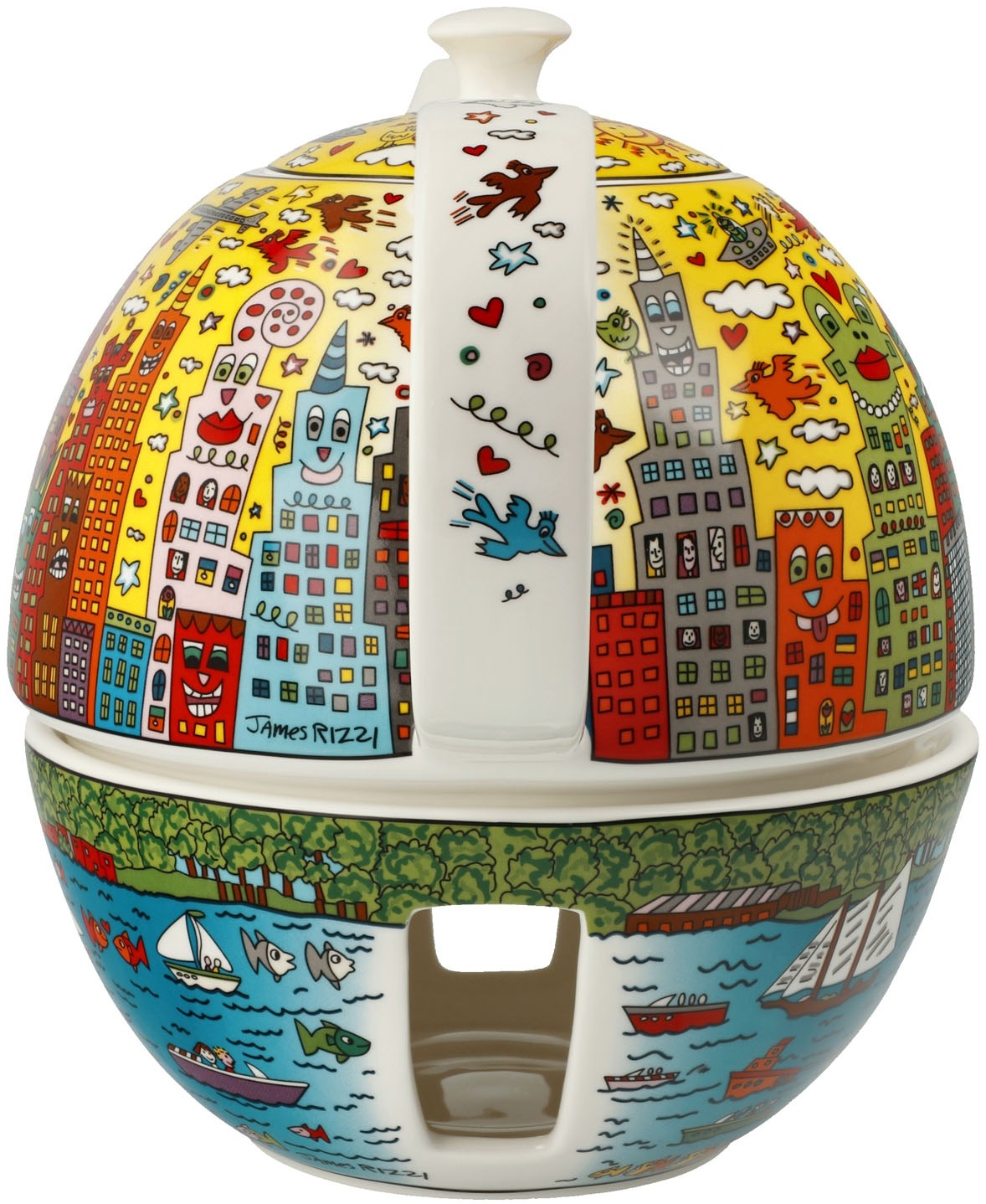 Goebel Kanne »Teekanne mit Stövchen James Rizzi - My New York City Sunset« 1 Stk. tlg.