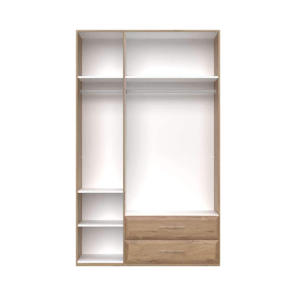 Home affaire Kleiderschrank »Gala, beige hochglänzend UV lackiert, kratzfest, FSC-zertifiziert«, (abgerundete Schubladen aus MDF im Holzdekor, soft-close), hoher Schrank (224cm), wahlweise in 3 Breiten, Made in Europe