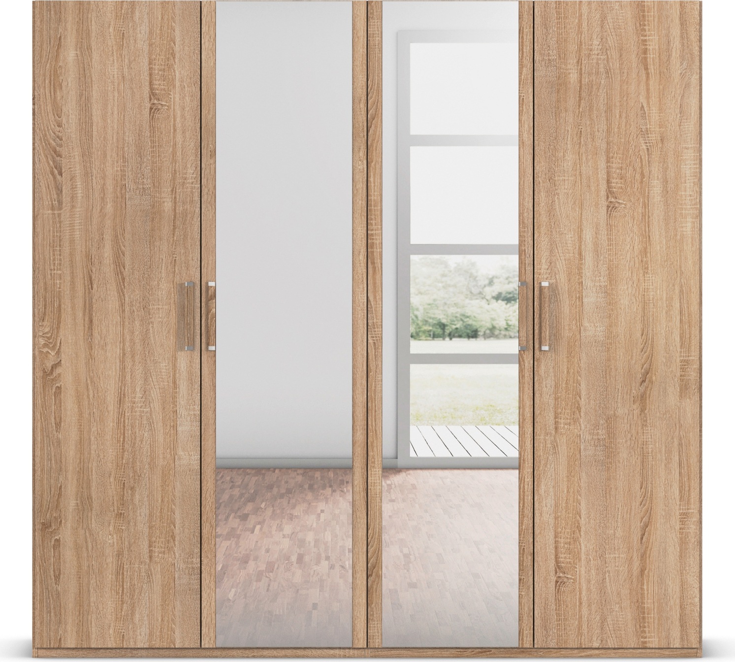 rauch Drehtürenschrank »Kleiderschrank Schrank Garderobe Schlafzimmerschrank EVELYN«, (in 2 Höhen 197 oder 210 cm erhältlich), in elegantem Stil, viel Stauraum 3 Breiten und 2 Höhen MADE IN GERMANY