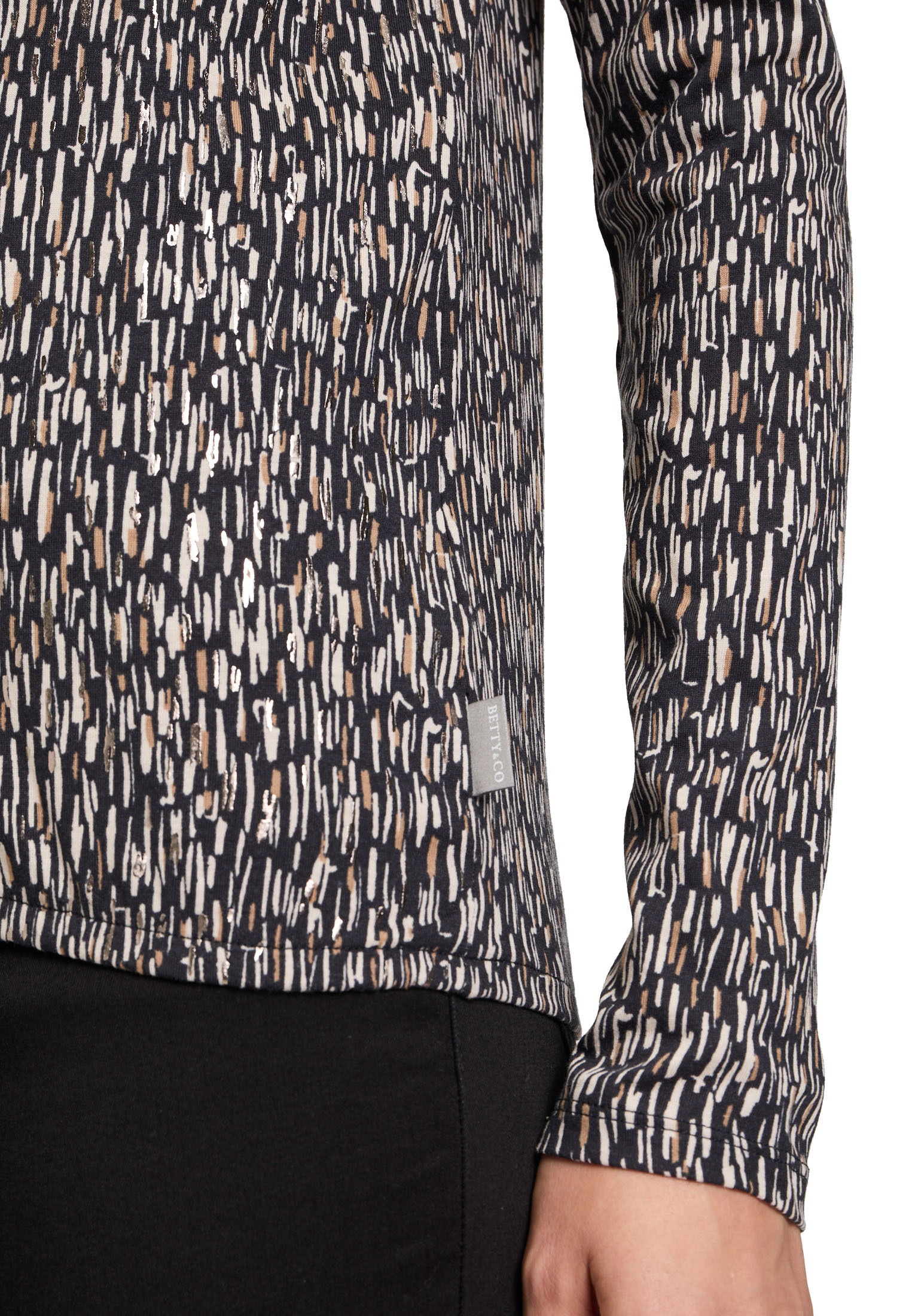 Betty&Co Kurzarmshirt »Betty & Co Damen Blusenshirt mit Gummizug«, (1 tlg.), Druck