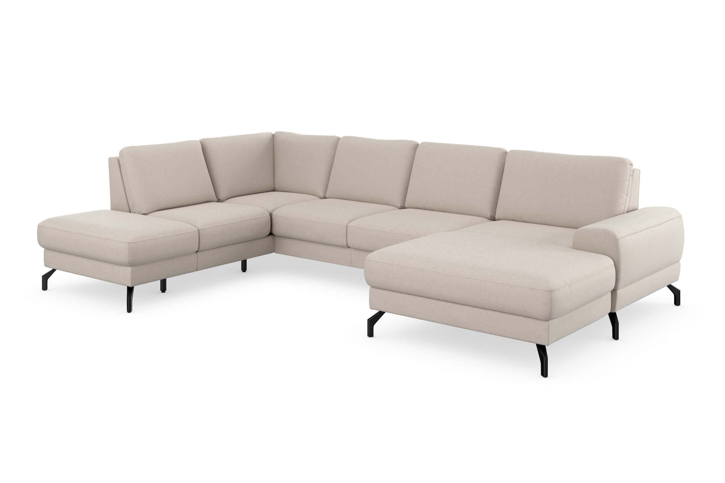 sit&more Wohnlandschaft »Cinturo U-Form« inklusive Sitztiefenverstellung und Federkern, Sitzhöhe 45 cm
