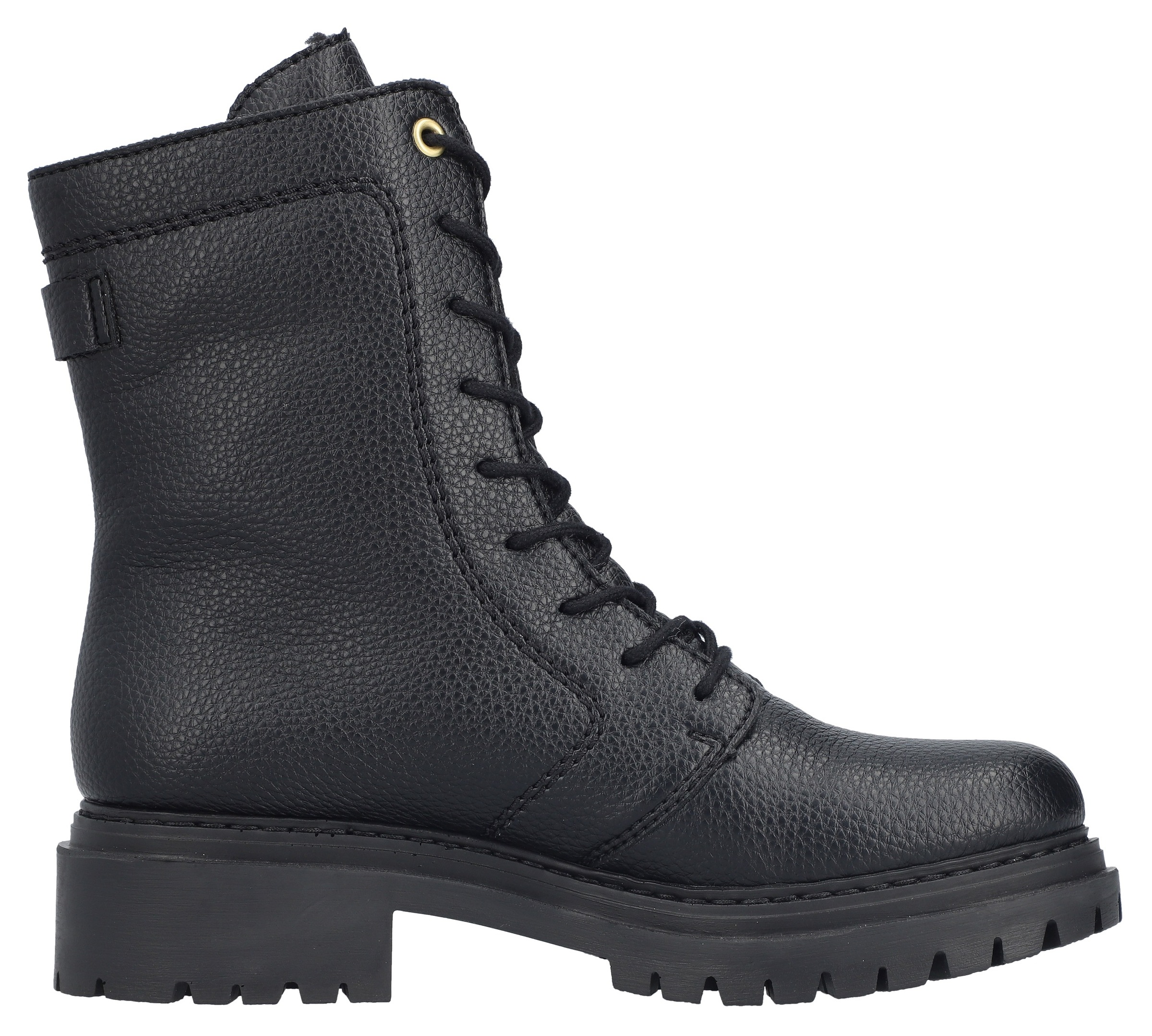 Rieker Winterstiefelette, Schnürboots, Schnürstiefelette, Blockabsatz, mit markanter Profilsohle