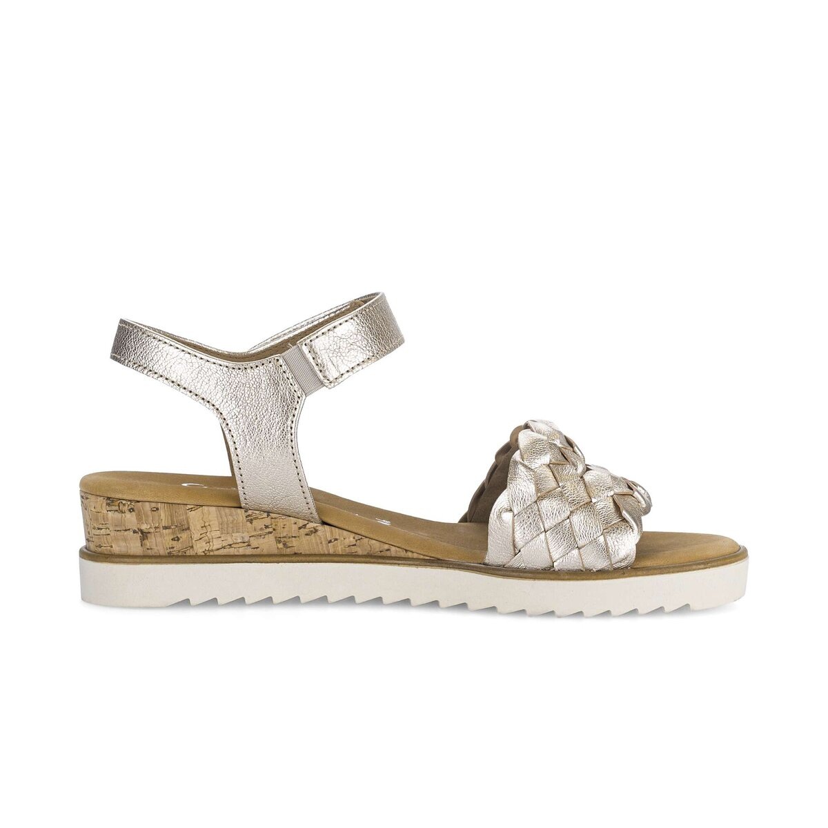 Keilsandalette GABOR "Keilsandalette", Damen, Gr. 38,5, gold, Schuhe 2