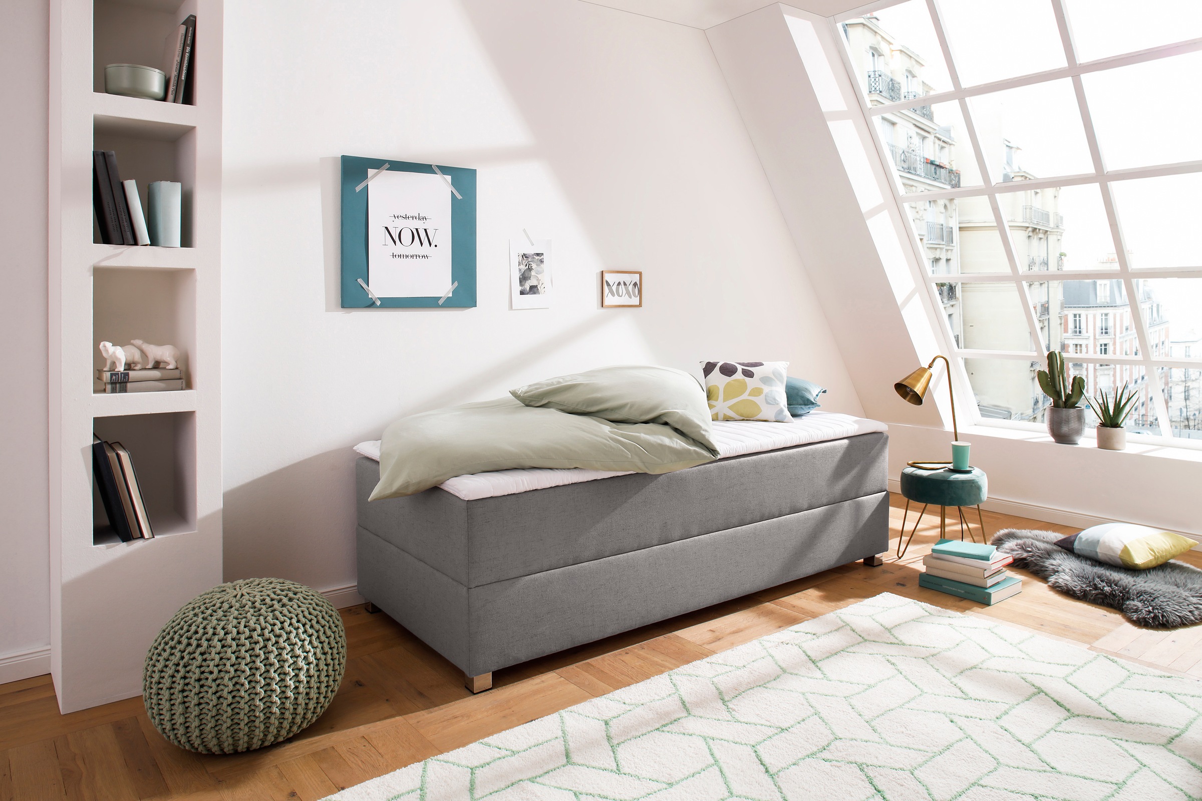 INOSIGN Boxbett »Alexis«, ohne Kopfteil - ideal für Räume mit Dachschrägen; in 4 Breiten