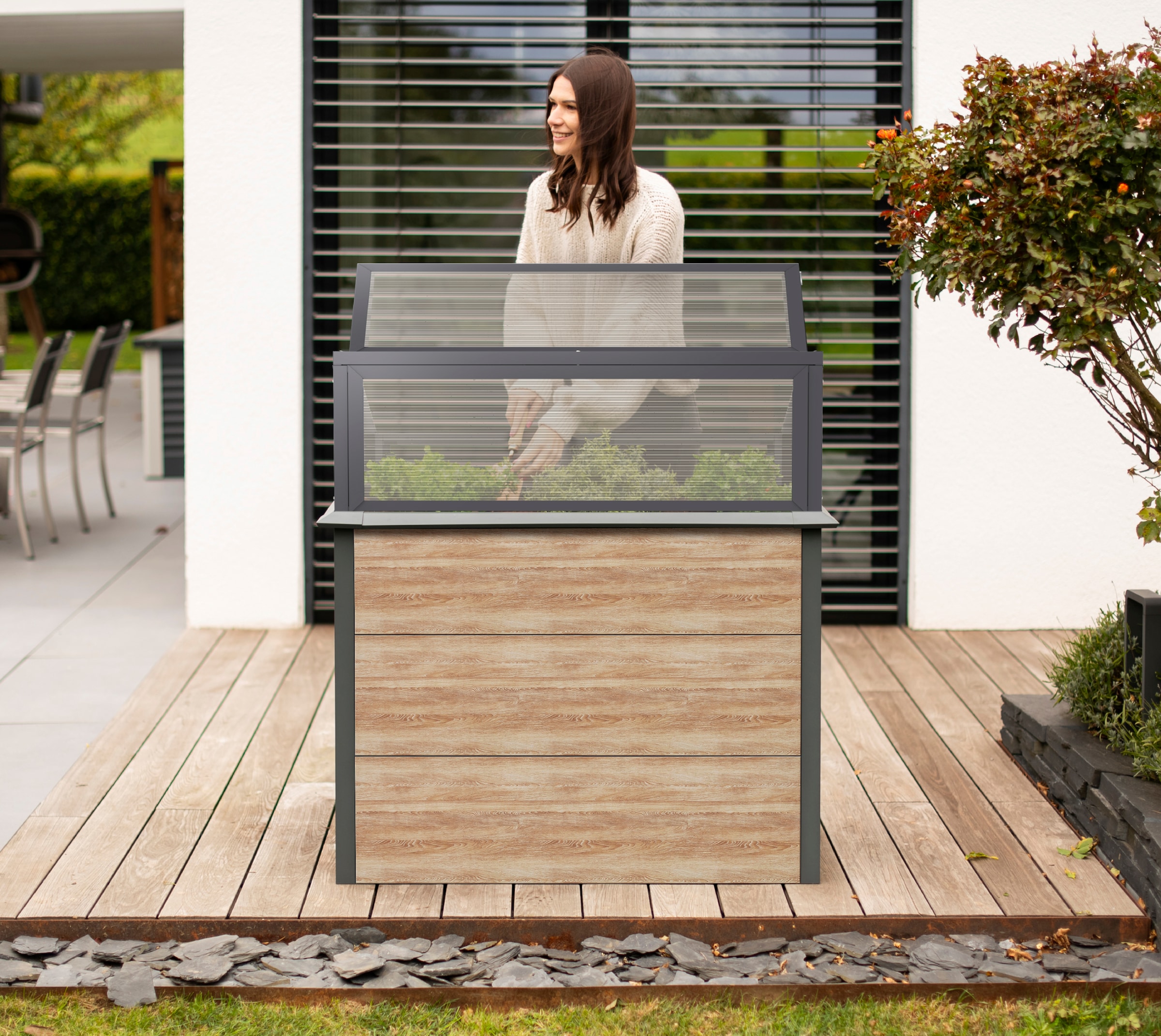 WESTMANN Hochbeet »Primus-Multi Plus M« BxTxH: 100x50x113 cm, mit Frühbeetaufsatz