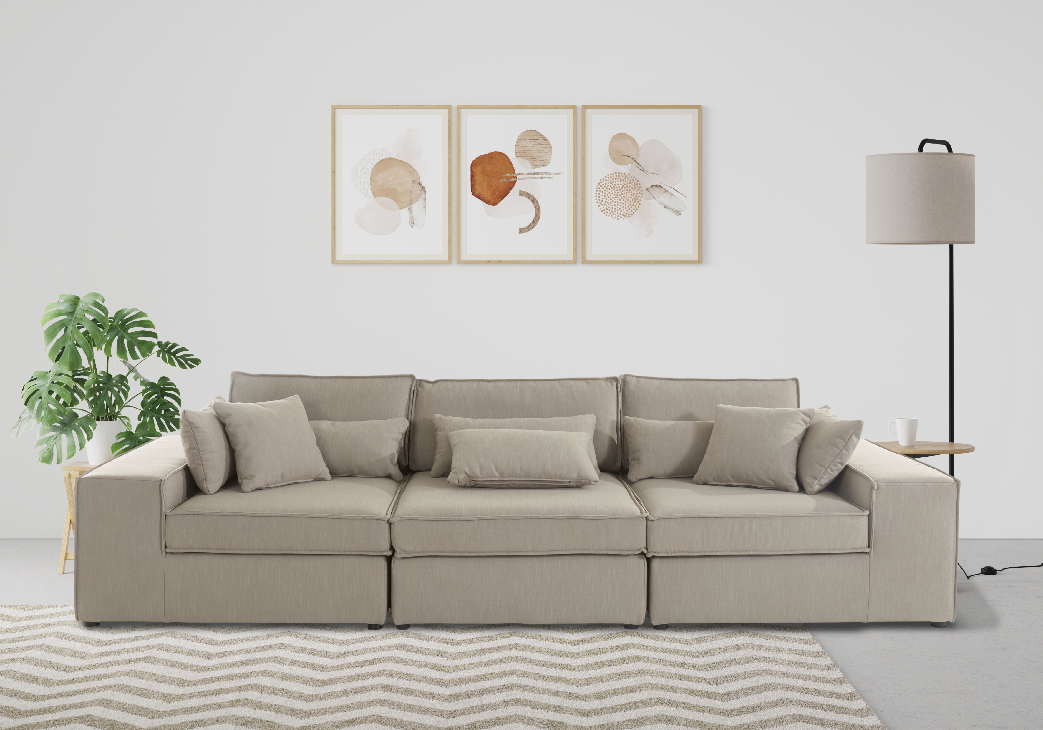 OTTO home 3-Sitzer "Florid" 3 Teile, bestehend aus Modulen, viele Bezugsqualitäten, auch in Cord