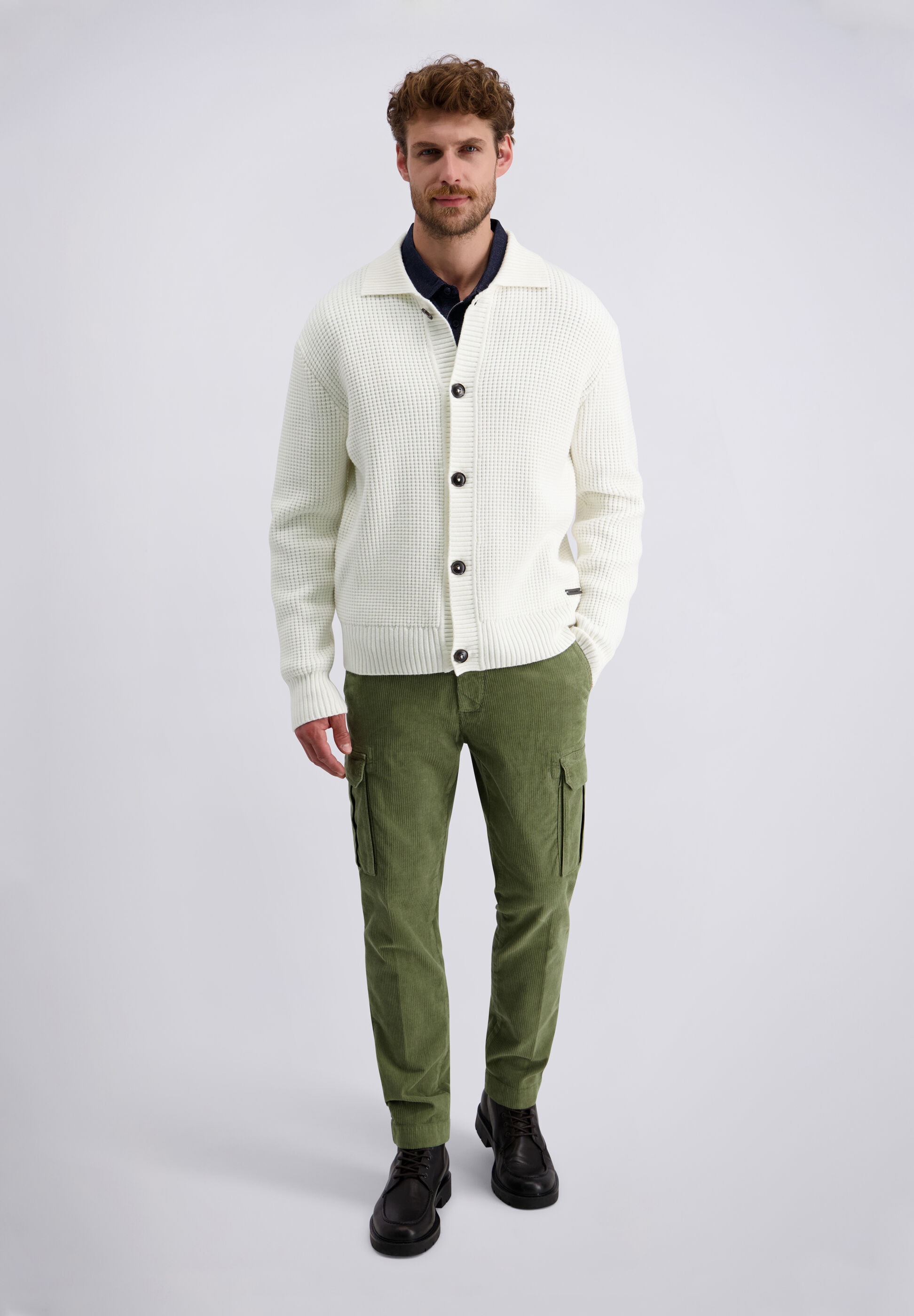 Pierre Cardin Strickjacke »Pierre Cardin Strickjacke« mit Polo-Kragen