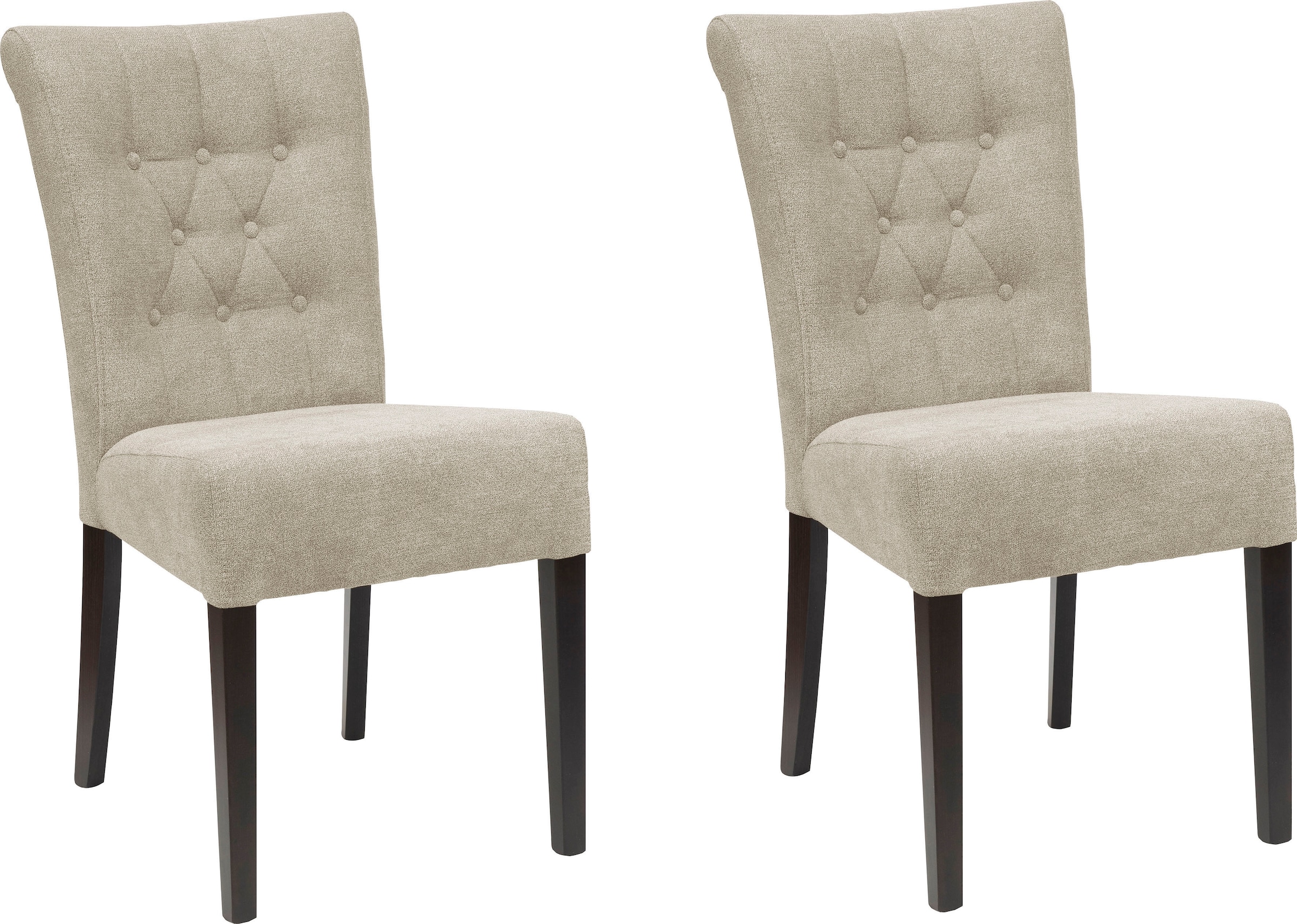 Home affaire Esszimmerstuhl "Queen" (Set) 6 Stk.Polsterstuhl mit Knopfheftu günstig online kaufen