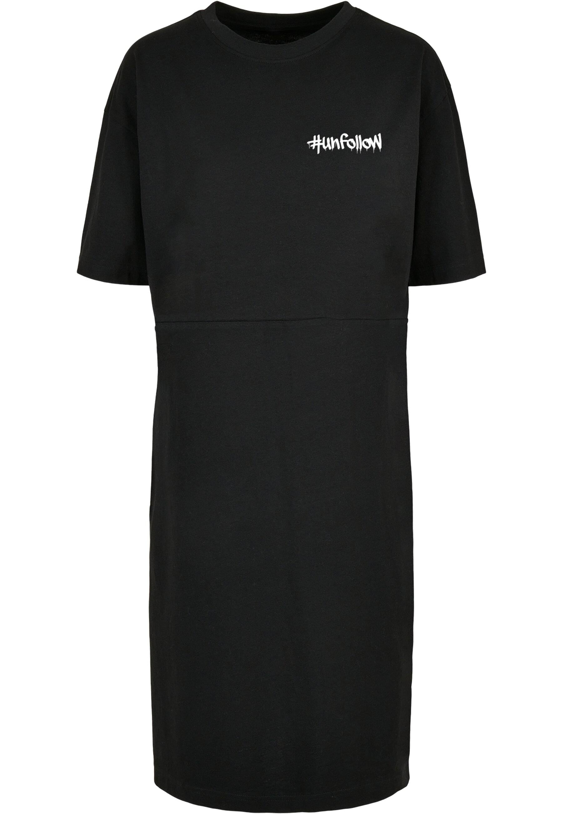 Shirtkleid »Merchcode Damen Ladies Unfollow Organic Oversized Slit Tee Dress«, (1 tlg.)