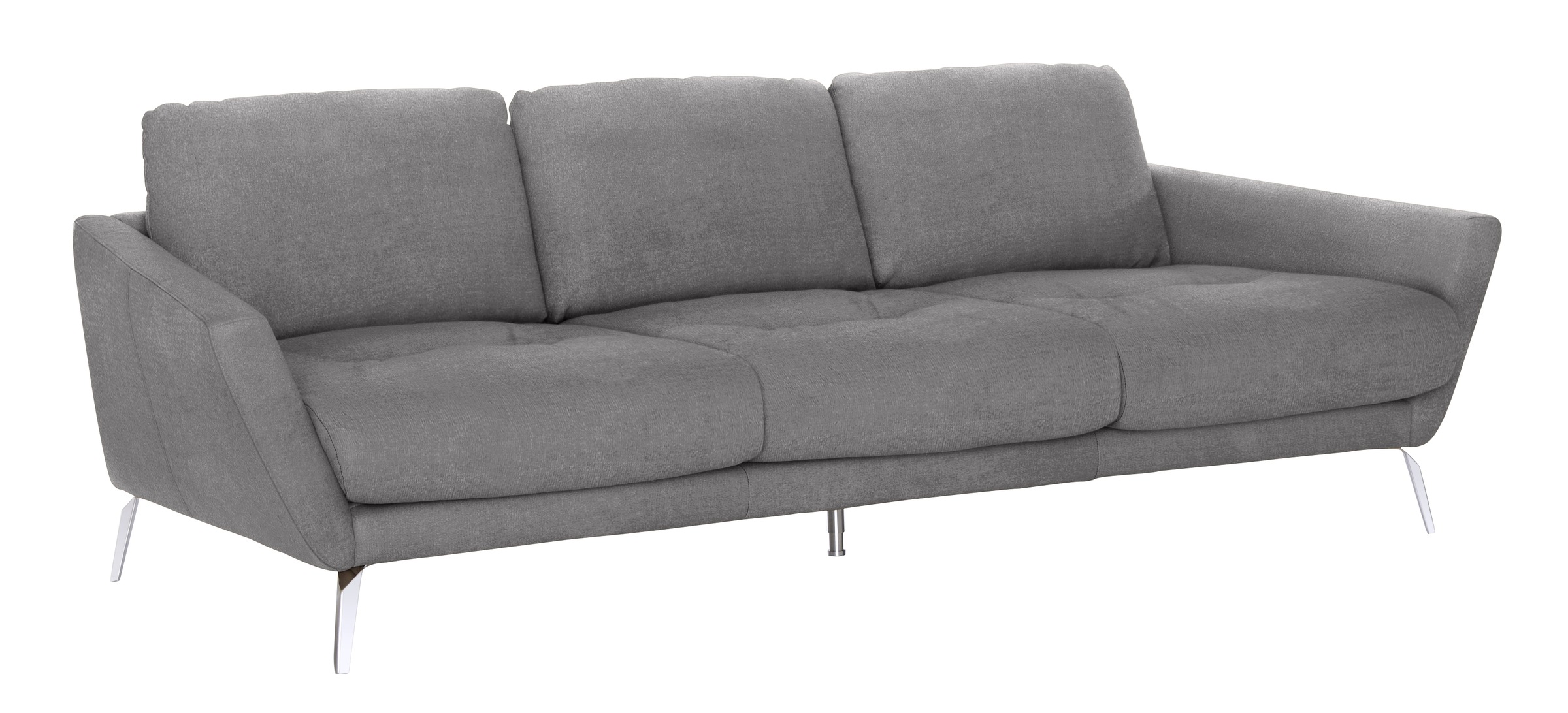 W.SCHILLIG Big-Sofa »softy«, mit dekorativer Heftung im Sitz, Füße Chrom glänzend