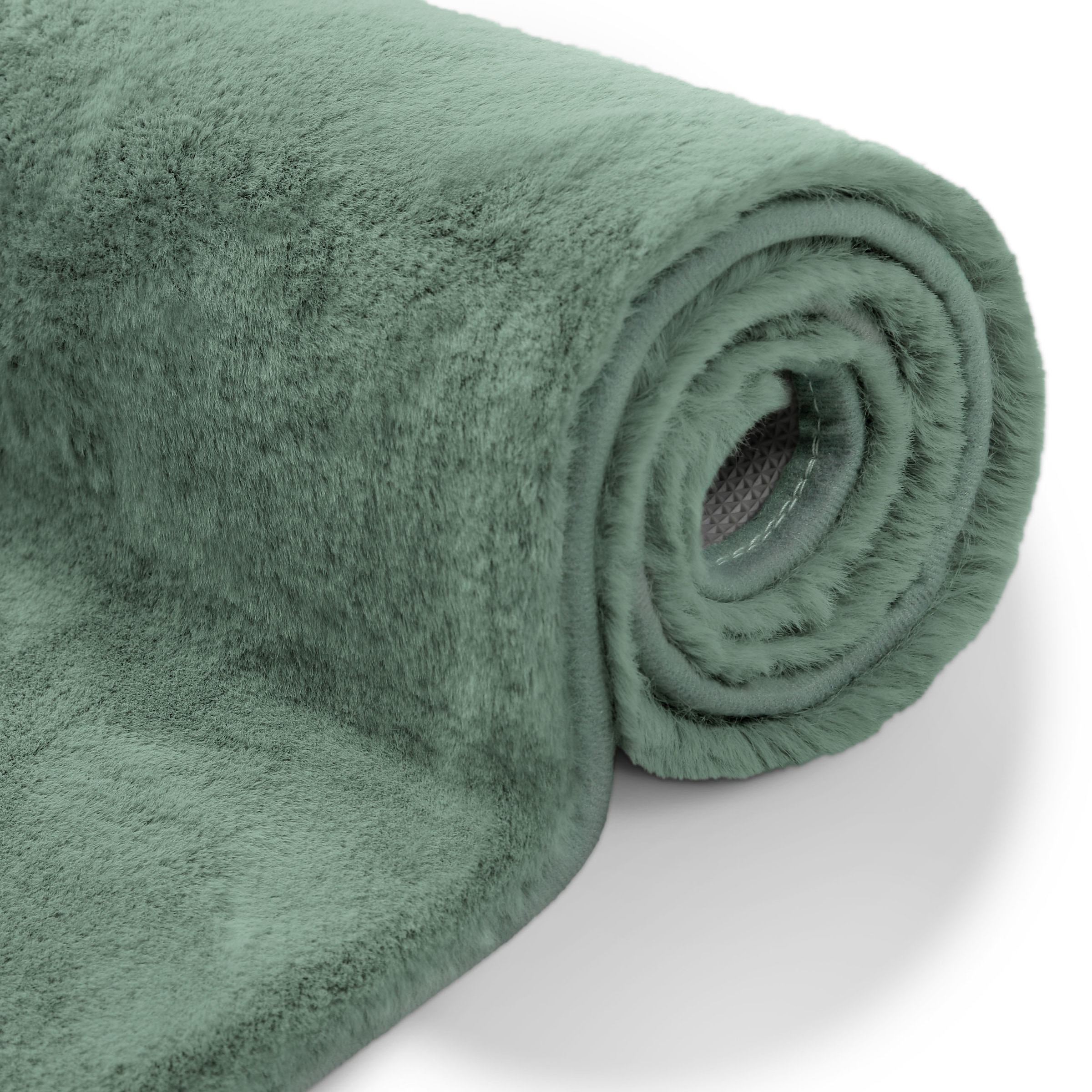 OTTO home Badematte »Lennja« Höhe 25 mm rutschhemmend beschichtet fußbodenheizungsgeeignet Badteppich, getuftet, Uni, antirutsch, flauschig  wie Kaninchenfell