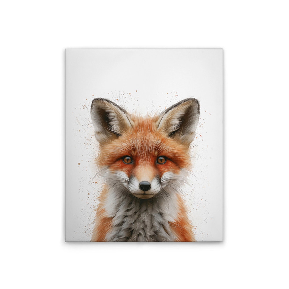 A.S. Création Leinwandbild "Baby Fox - Wandbild Weiß Braun Grau Keilrahmen günstig online kaufen