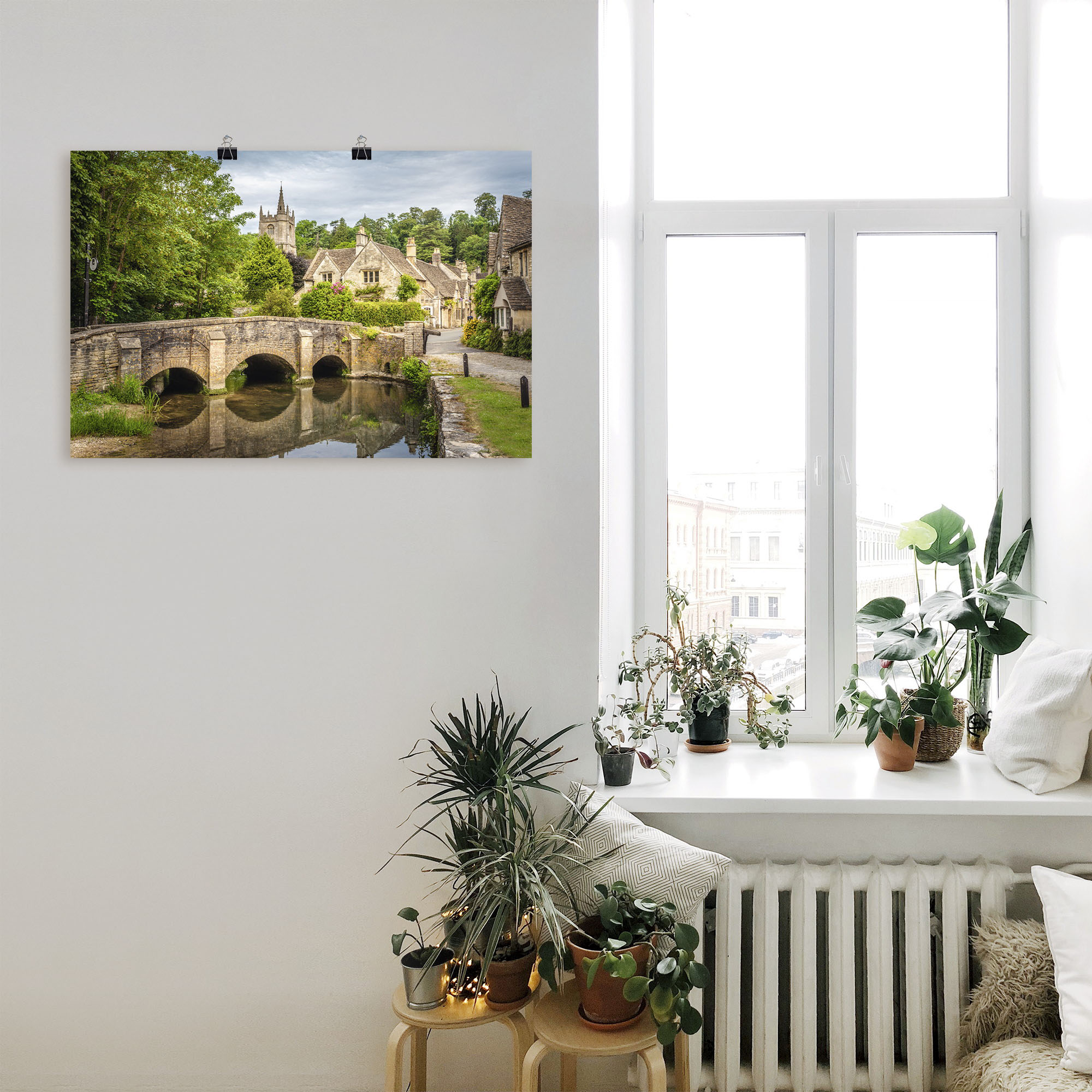 Thumbnail - Artland Poster "Dorf Castle Combe, Wiltshire, England" Brücken 1 Stk. tlg. ohne Rahmen