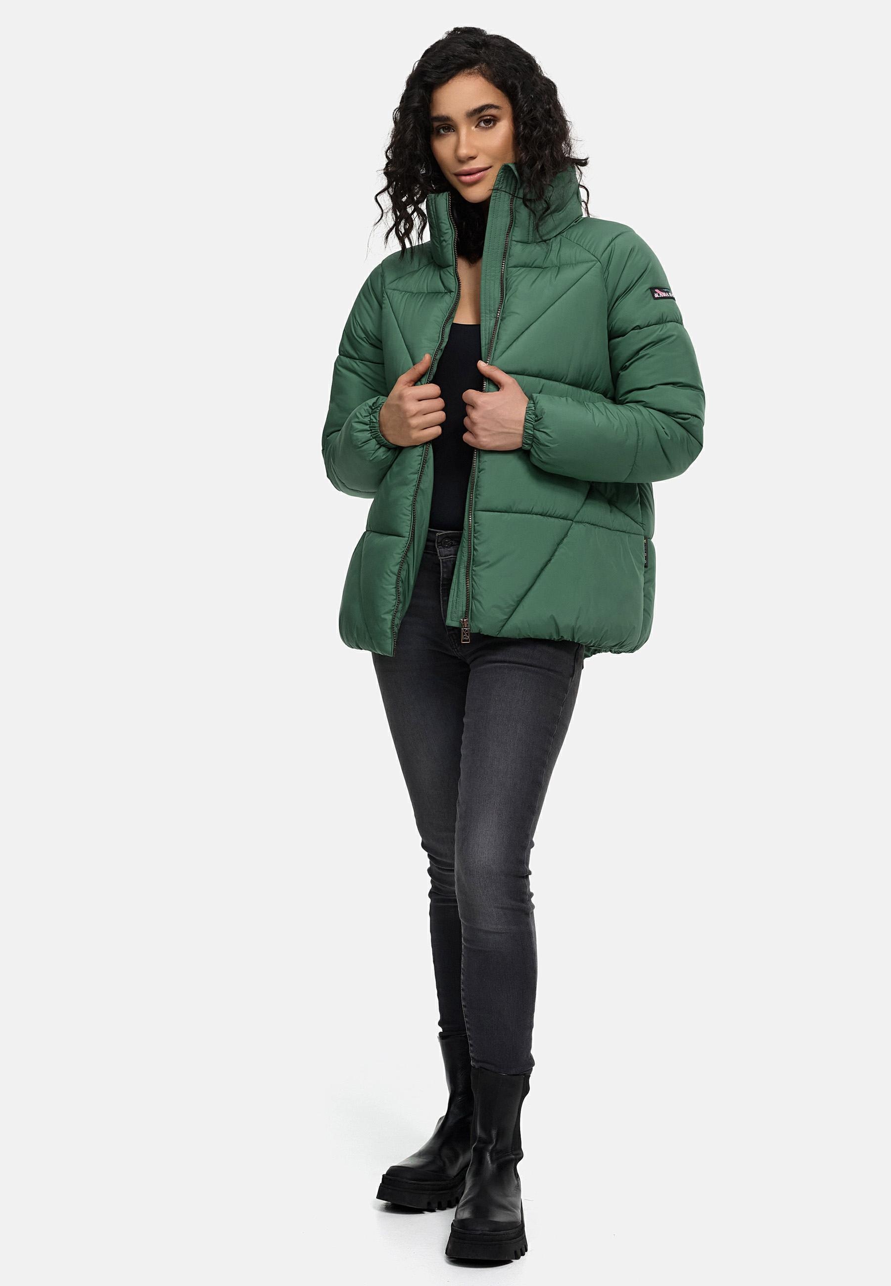 Navahoo Steppjacke »Schokolinaa 14«, ohne Kapuze, Winterjacke mit modischer Steppung & hohem Kragen