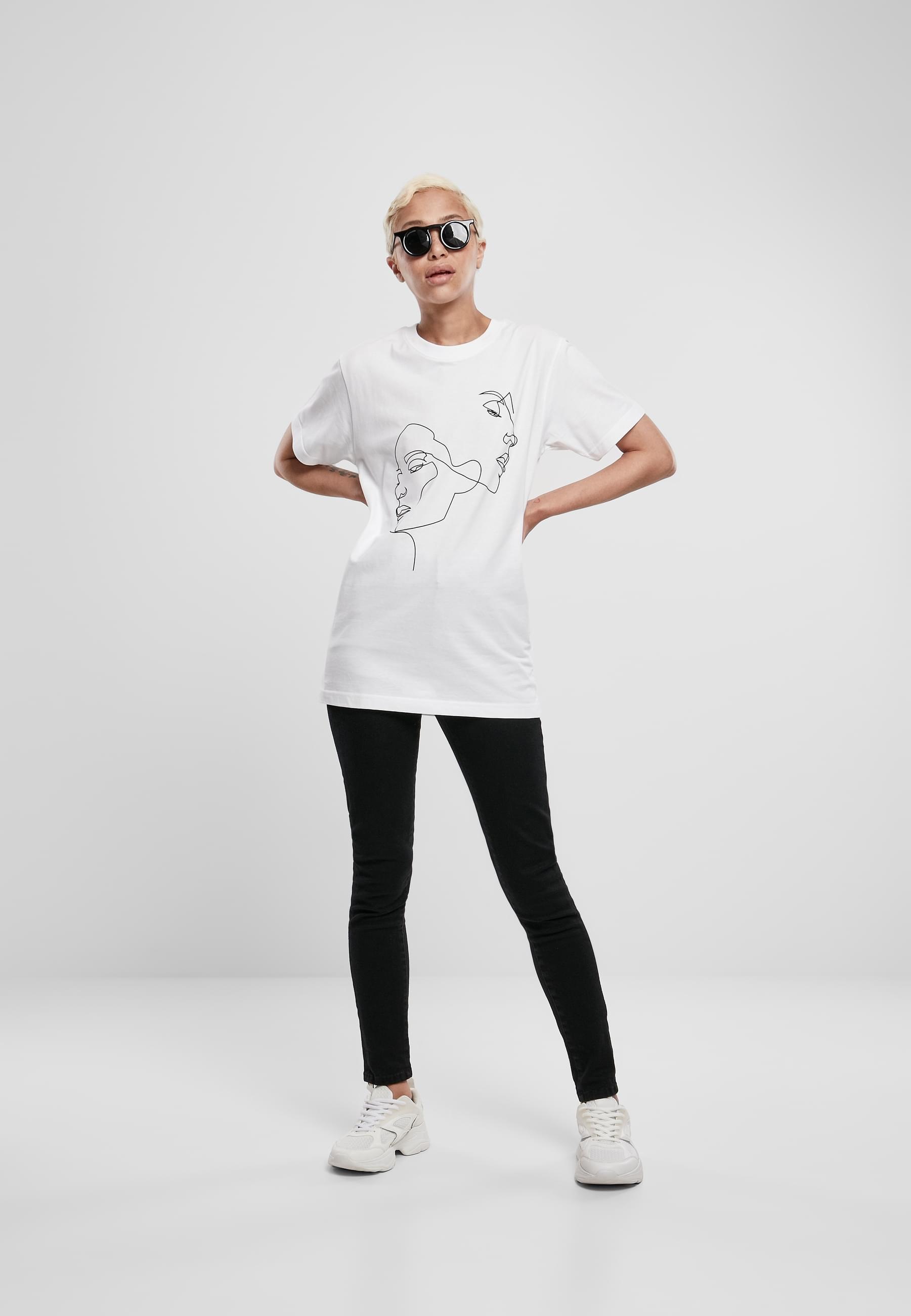 MisterTee Kurzarmshirt »MisterTee Damen Ladies One Line Tee«, (1 tlg.)