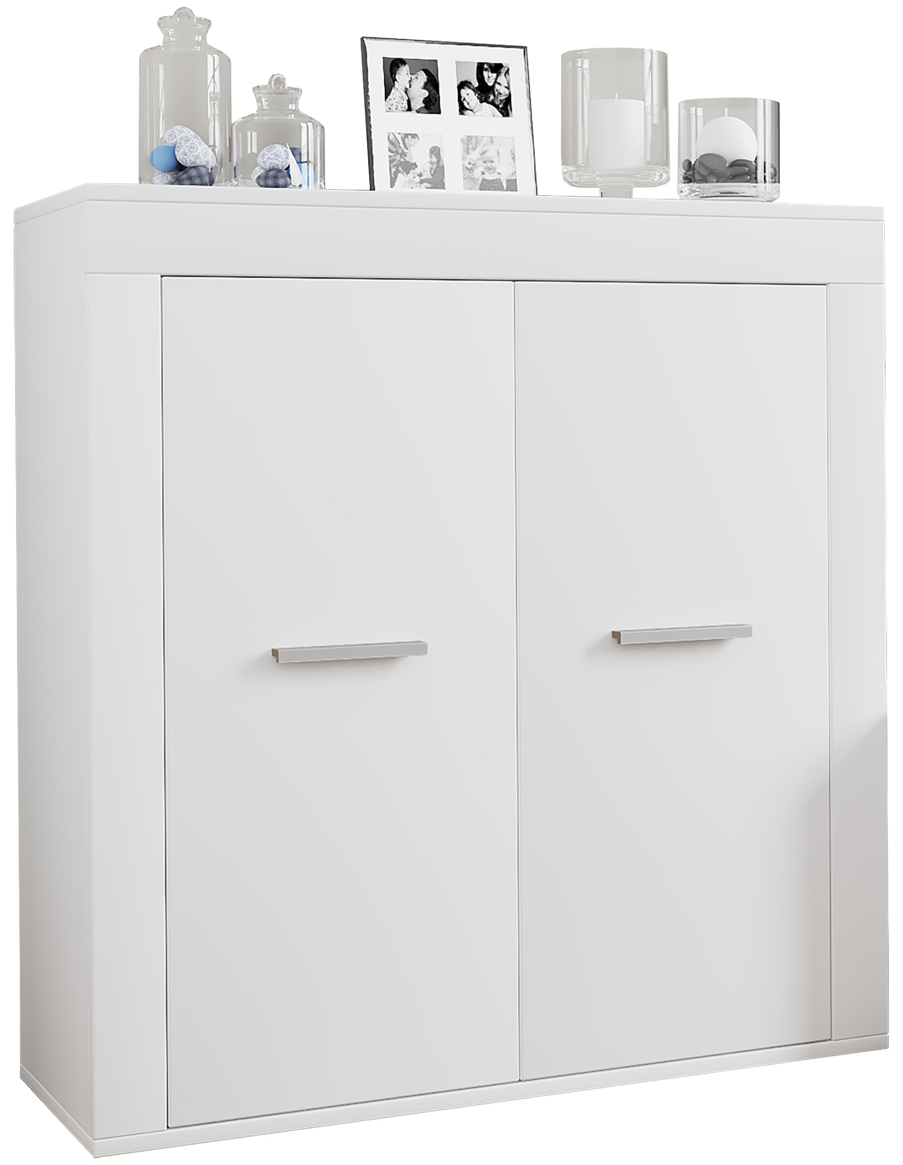 Kommode VCM, B:80cm T:35cmweiß, Sideboards, "Holz Kommode Sideboard Anrichte Usilo 2 Drehtüren"