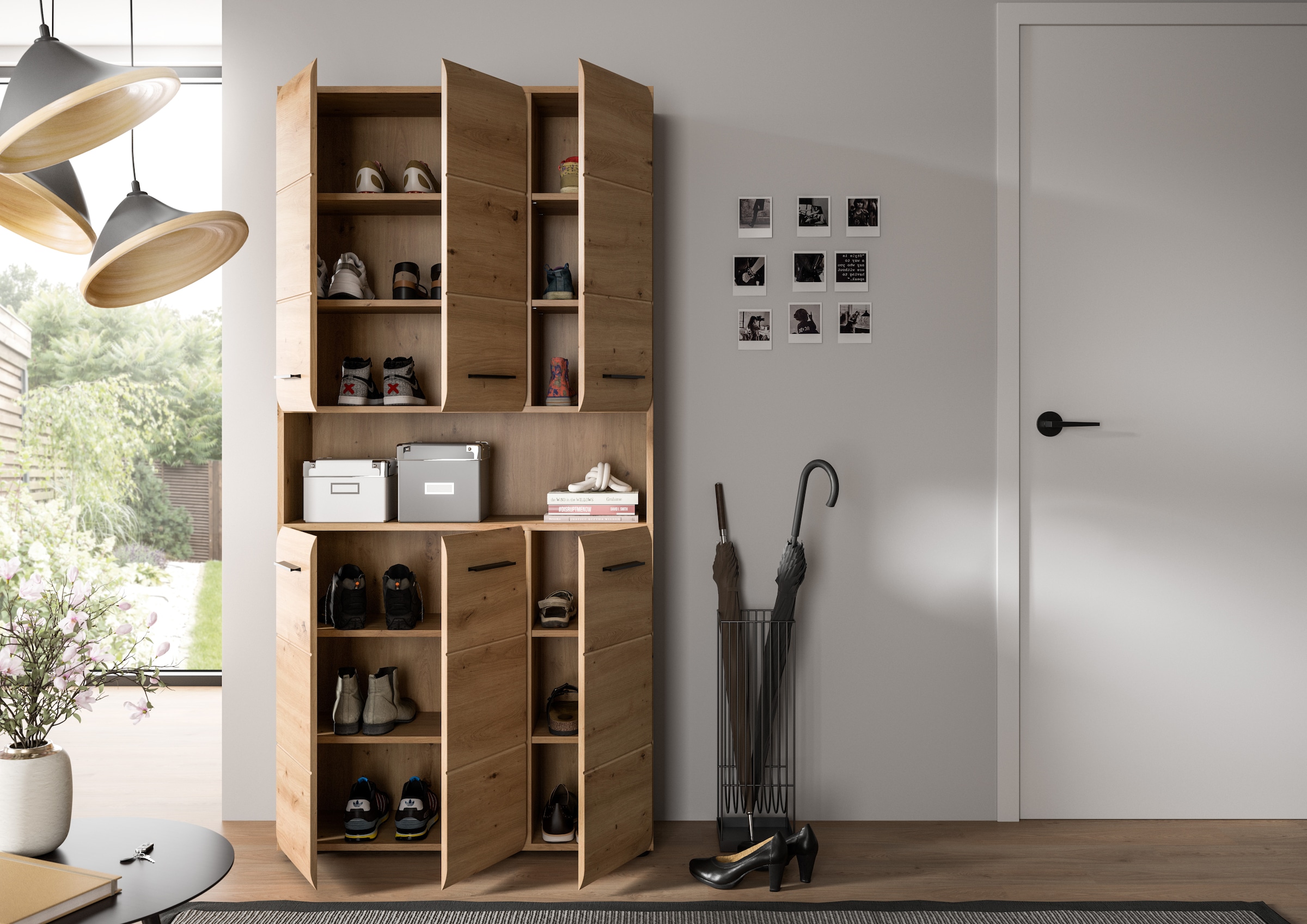 INOSIGN Stauraumschrank, (1 St.), Florenz, Mehrzweckschrank Artisan Oak NB, 185 cm Höhe, Bad