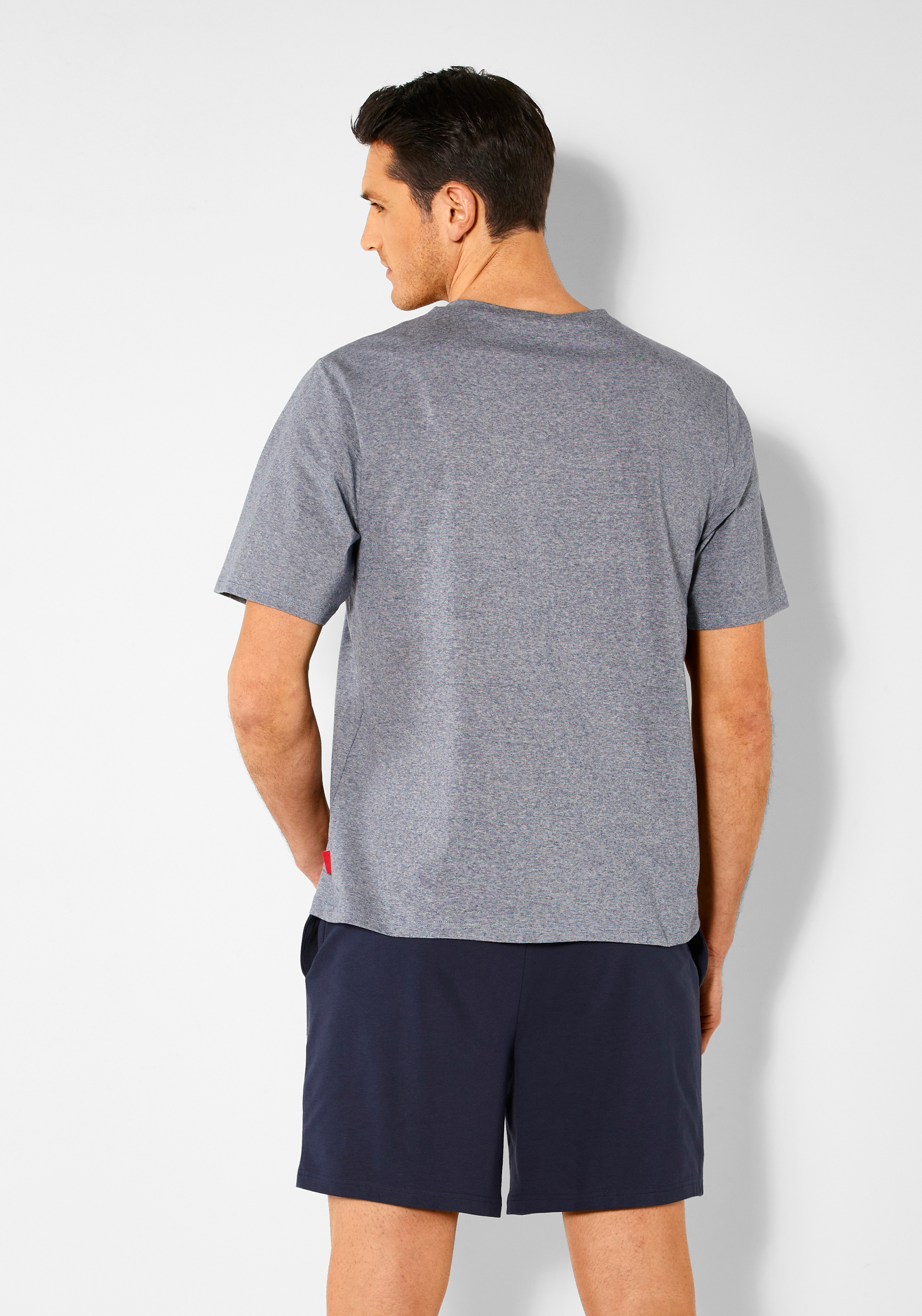 Thumbnail - s.Oliver Pyjama 1 Stück, 2 tlg. Schlafanzug in Melange-Optik mit Knopfleiste