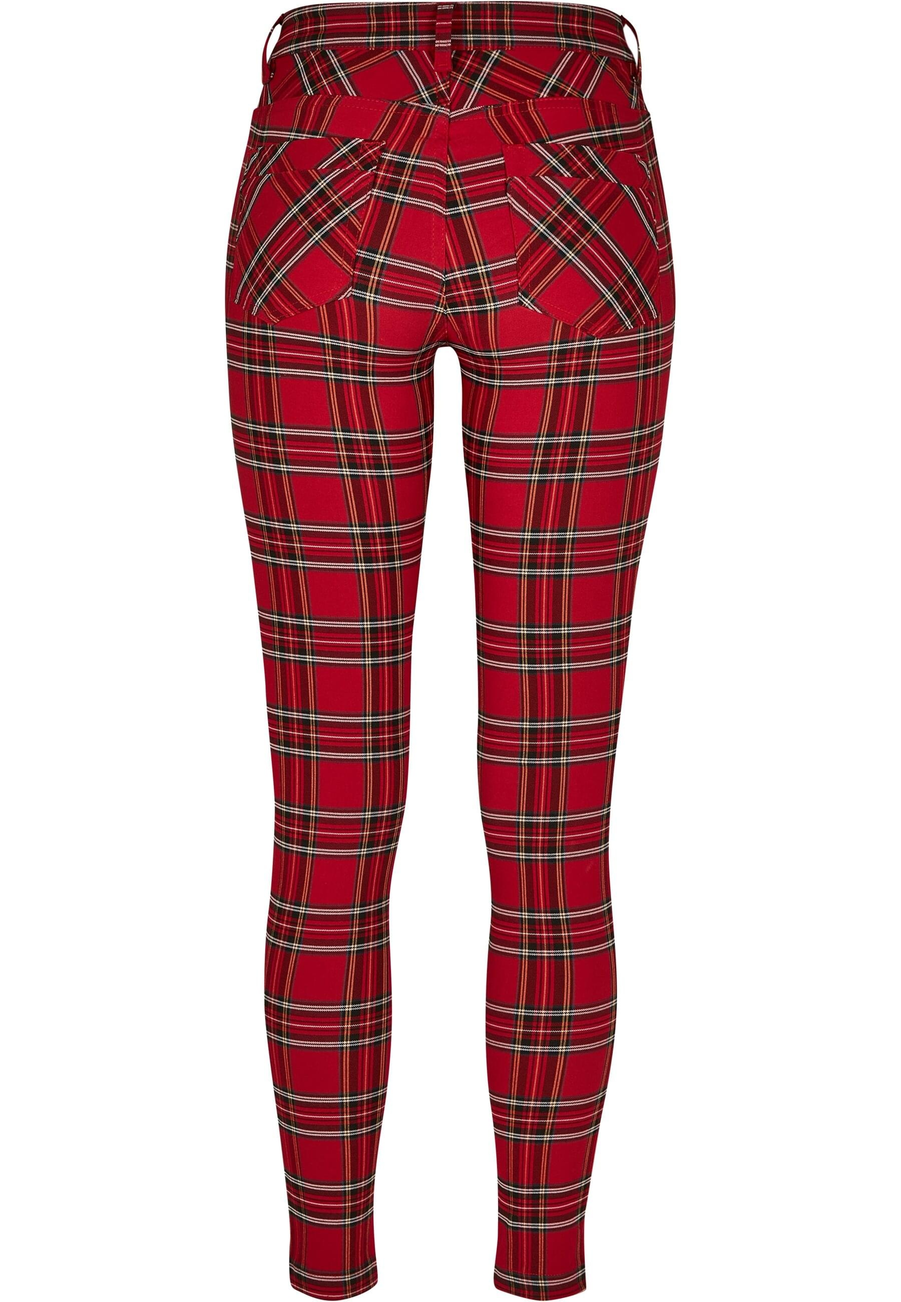 URBAN CLASSICS Stoffhose "Urban Classics Damen Ladies Skinny Tartan Pants" günstig online kaufen