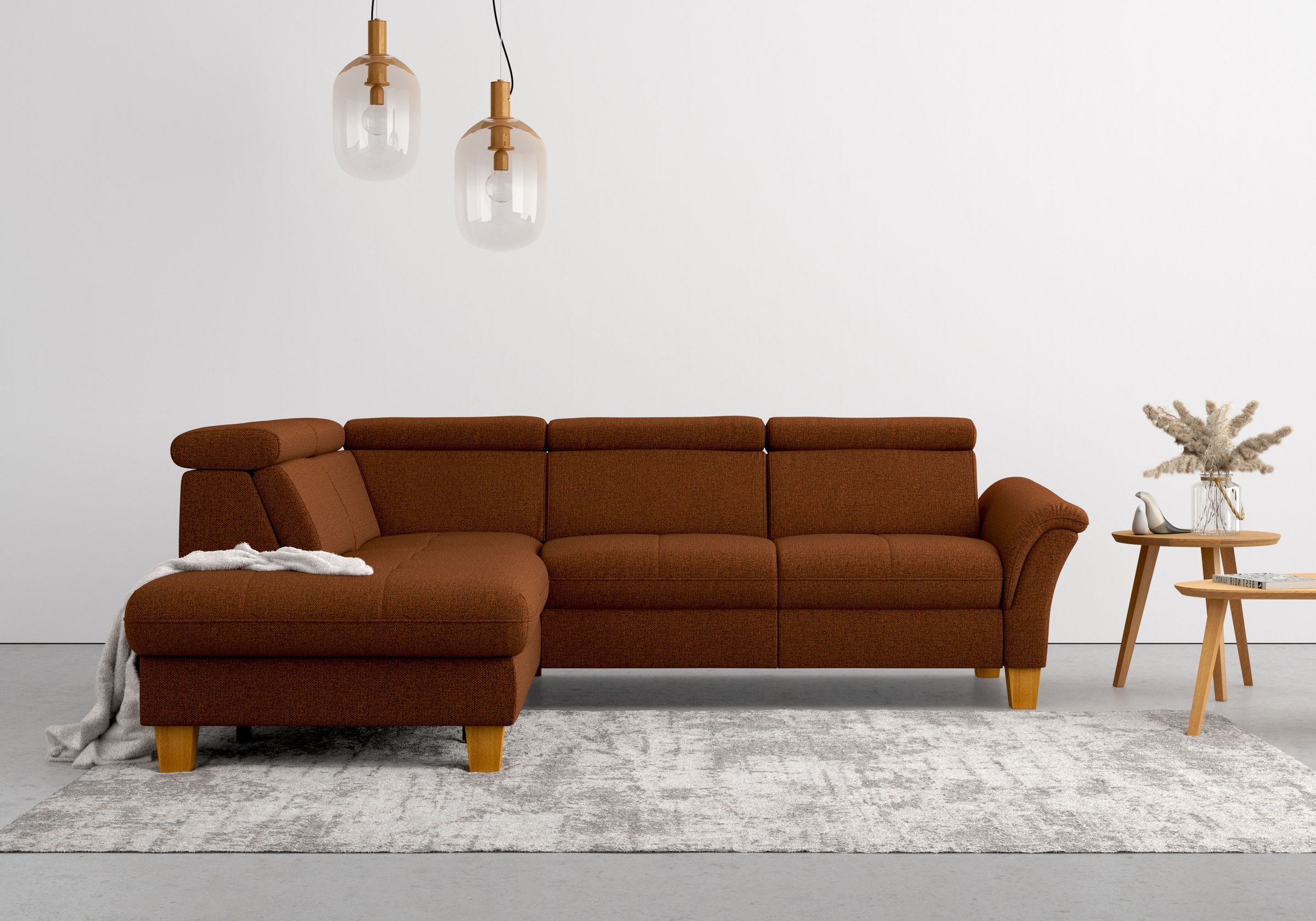 Home affaire Ecksofa »Lindgren L-Form«, wahlweise mit TV-Funktion, Stauraum und Kopfteilverstellung