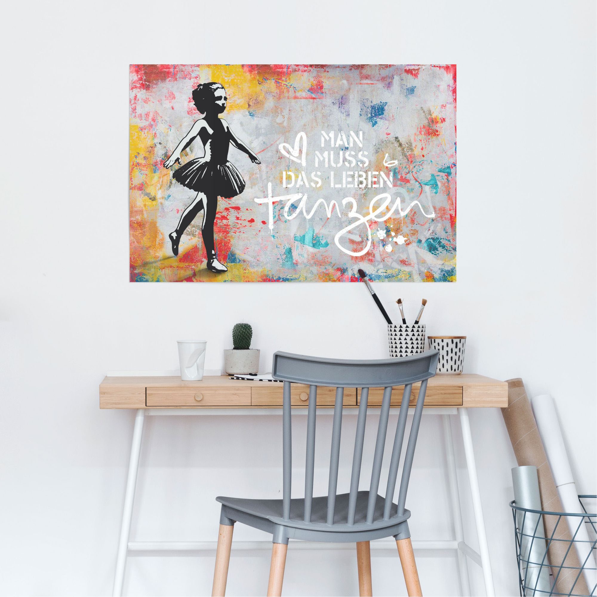 Reinders Poster "Man muss das Leben tanzen" 1 Stk. tlg. günstig online kaufen