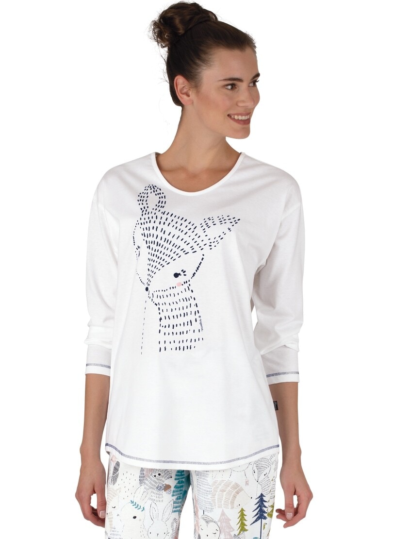 Trigema Schlafanzug »TRIGEMA Schlafshirt mit süßem für BAUR Reh-Motiv« | kaufen