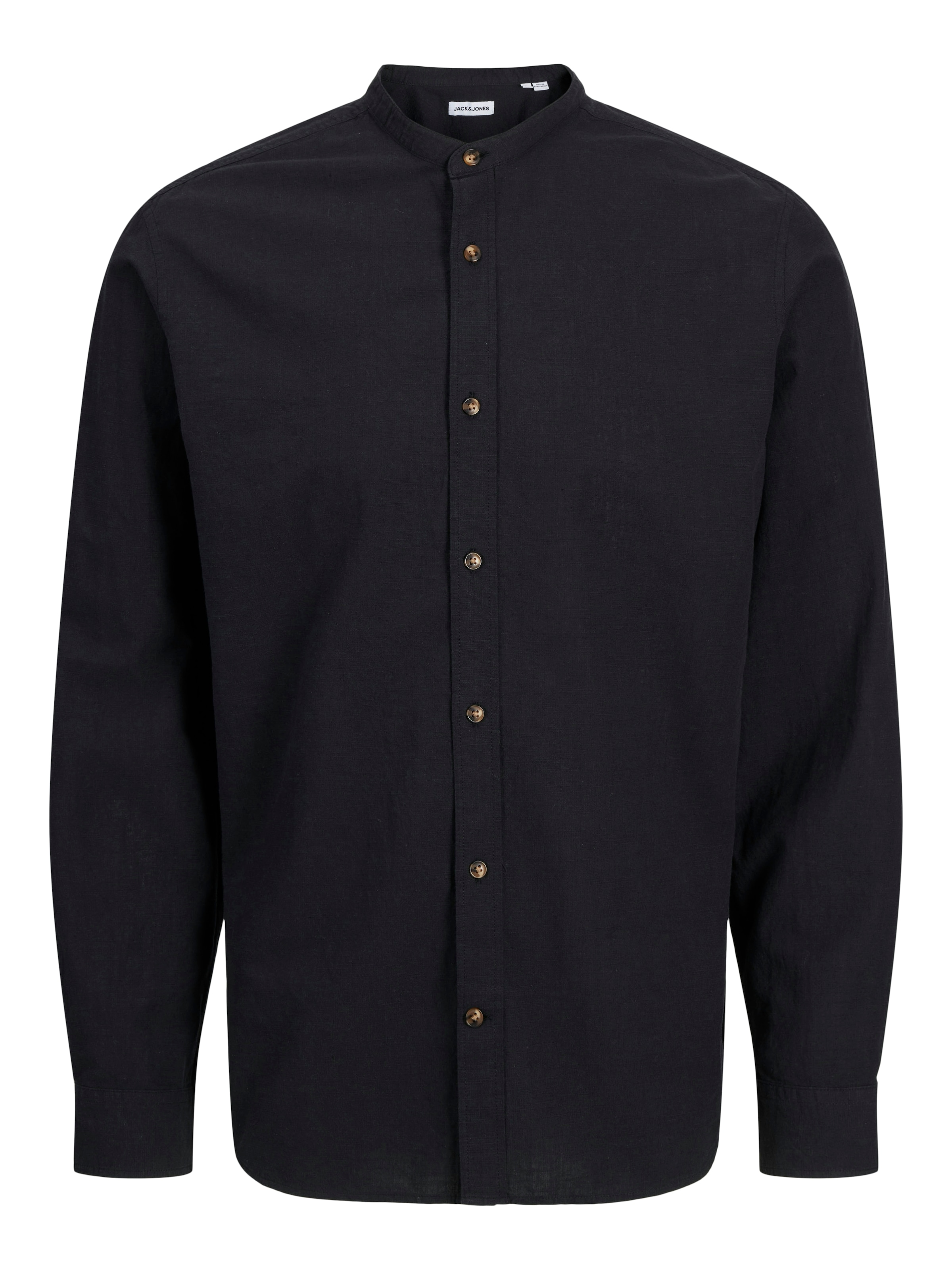 Jack & Jones Langarmhemd »JJESUMMER BAND SHIRT LS SN«, mit Bandkragen