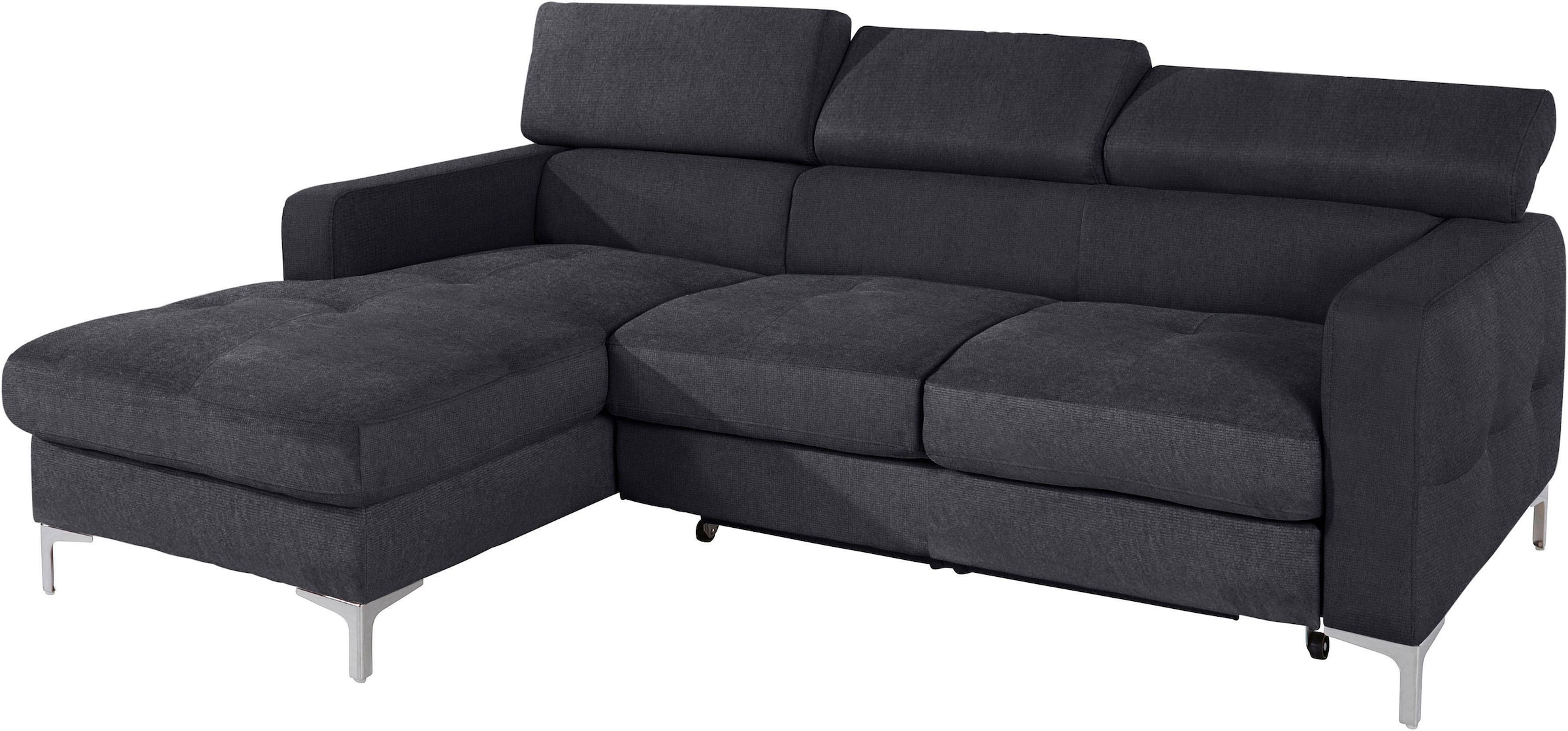 COTTA Ecksofa "Sammy L-Form" mit Kopfteilverstellung, wahlweise mit Schlaffunktion & Bettkasten