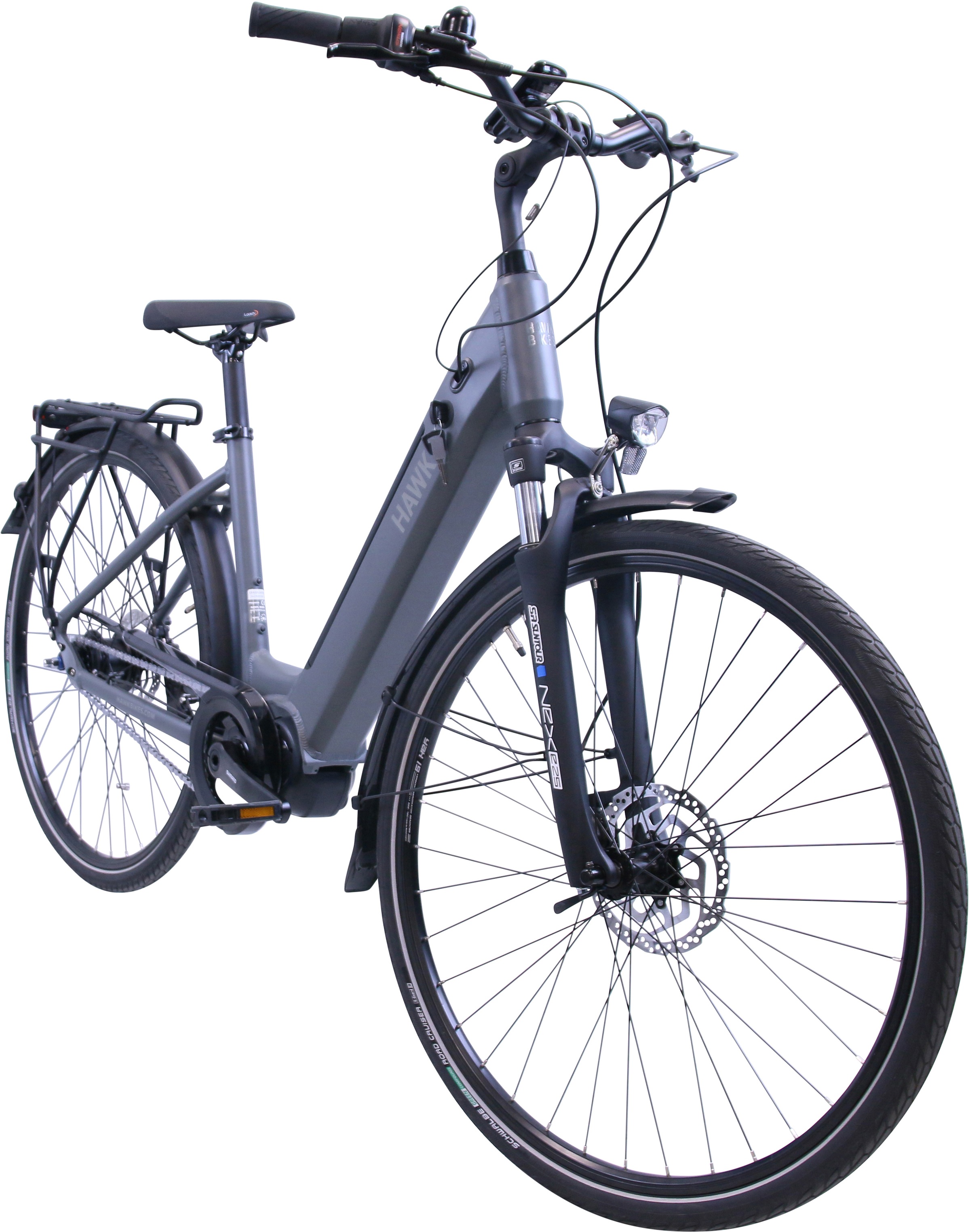 HAWK E-Bike Unisex, 28 zoll, 7-Gang - grau