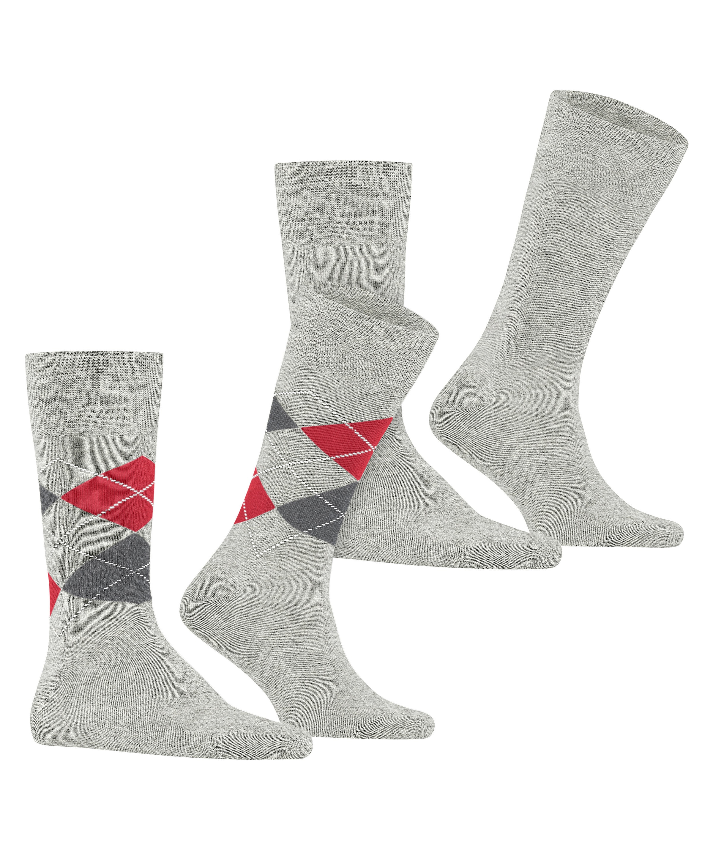 Burlington Socken »Everyday Argyle Mix«, (2 Paar, 2er Pack), aus weicher gekämmter Baumwolle atmungsaktiv