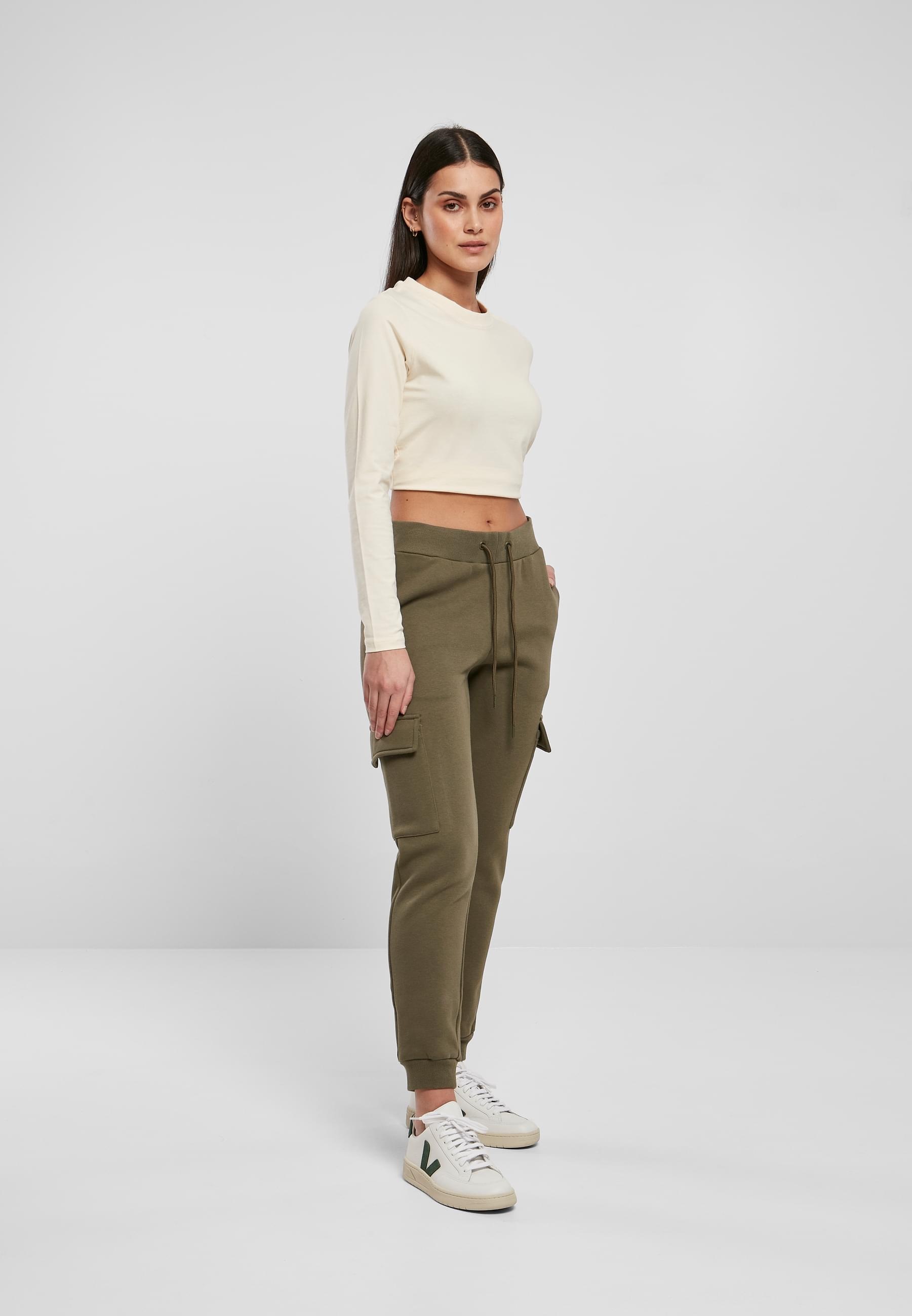 URBAN CLASSICS Stoffhose »Urban Classics Damen Ladies Cargo Sweat Pants«, (1 tlg.)