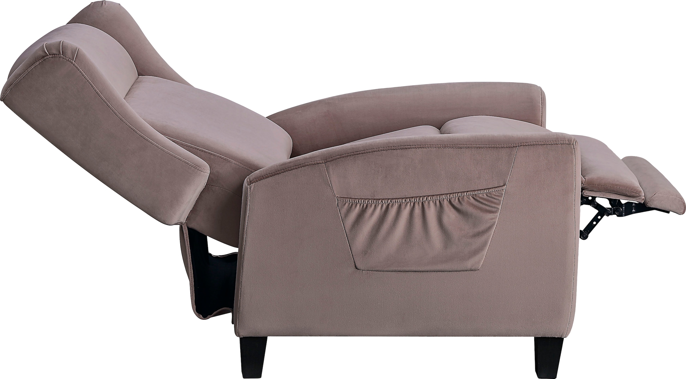 ATLANTIC home collection TV-Sessel »Timo«, klassischer Ohrensessel mit Relaxfunktion und praktischer Seitentasche