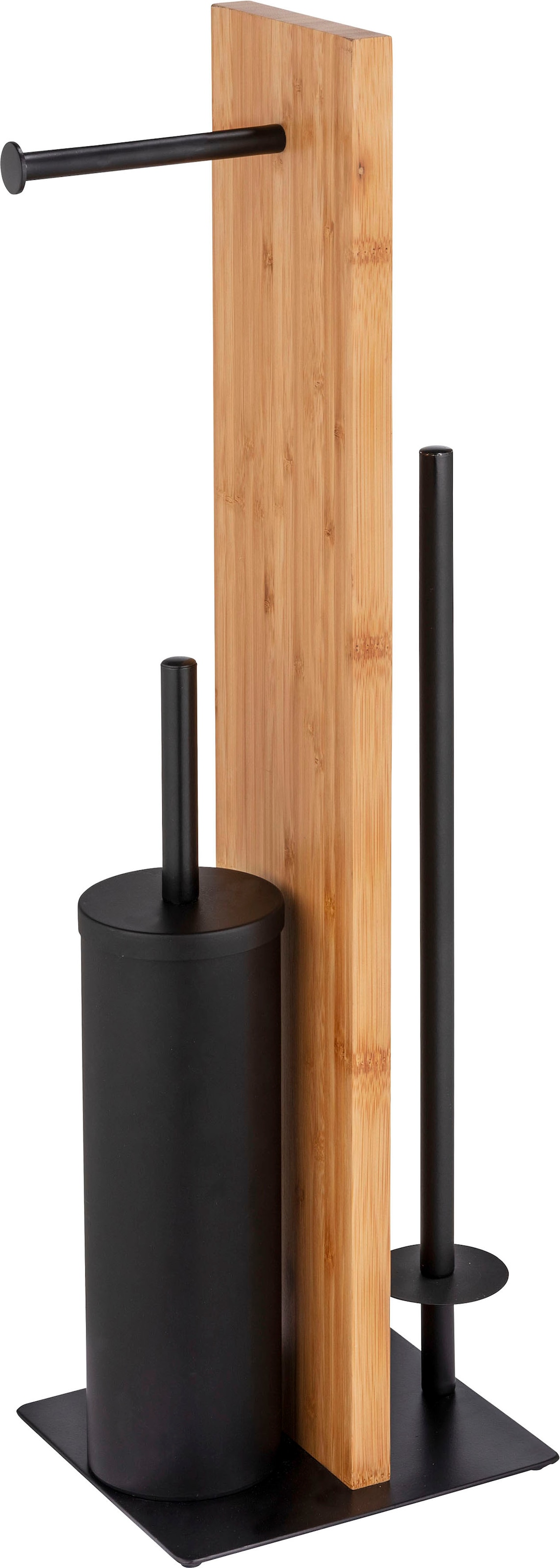 WC-Garnitur »Lesina«, aus Bambus-Stahl, bambus, mit Silikon-Bürstenkopf