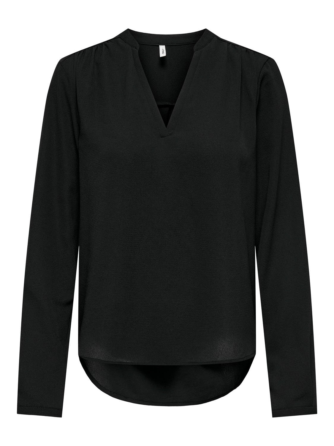 ONLY Blusenshirt "ONLNOVA LIFE VIS L/S JOSIE TOP SOLID" günstig online kaufen