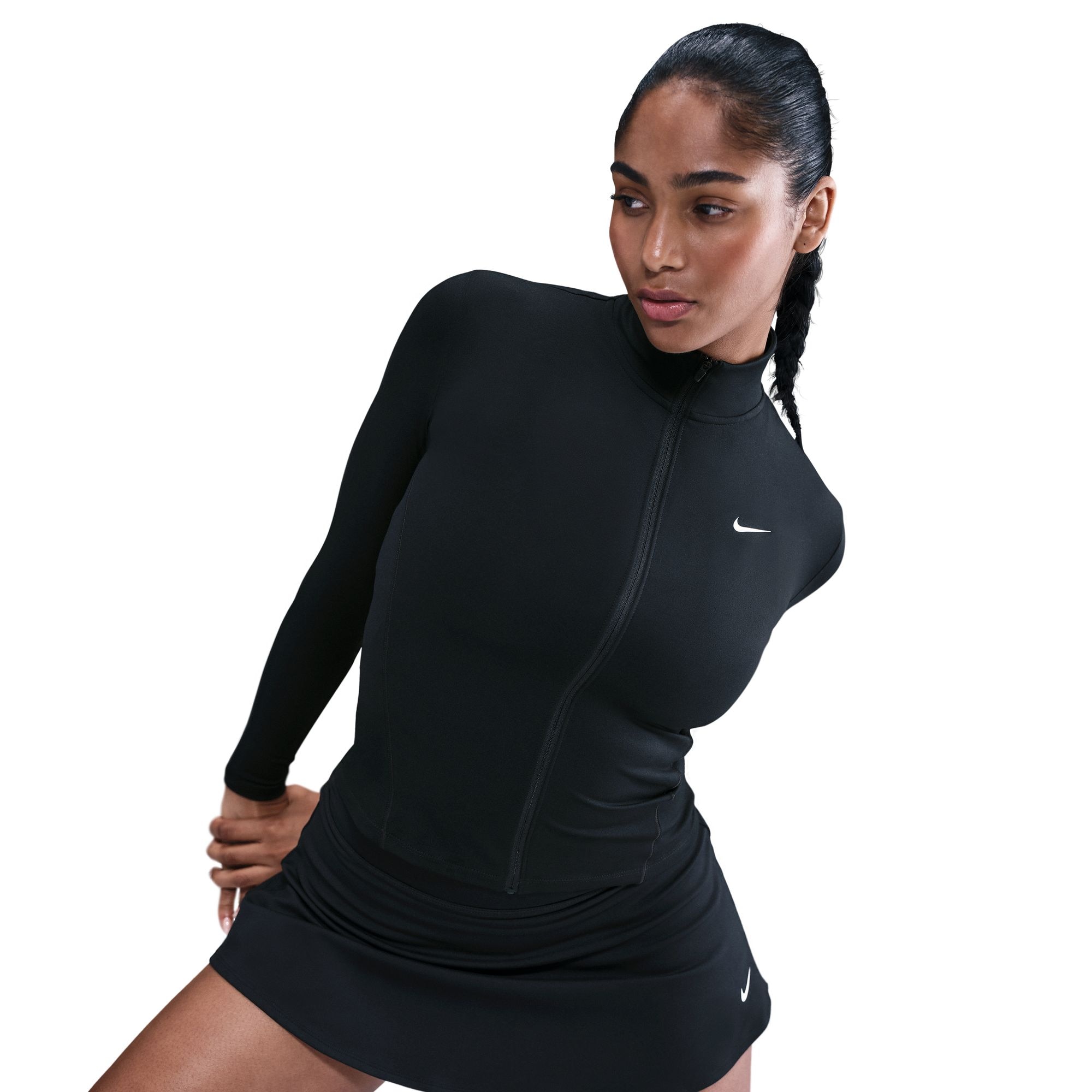 Nike Outdoorjacke »W NK ONE DF FZ FITTED JKT« sportlicher Stil, wasserabweisend, windabweisend, atmungsaktiv