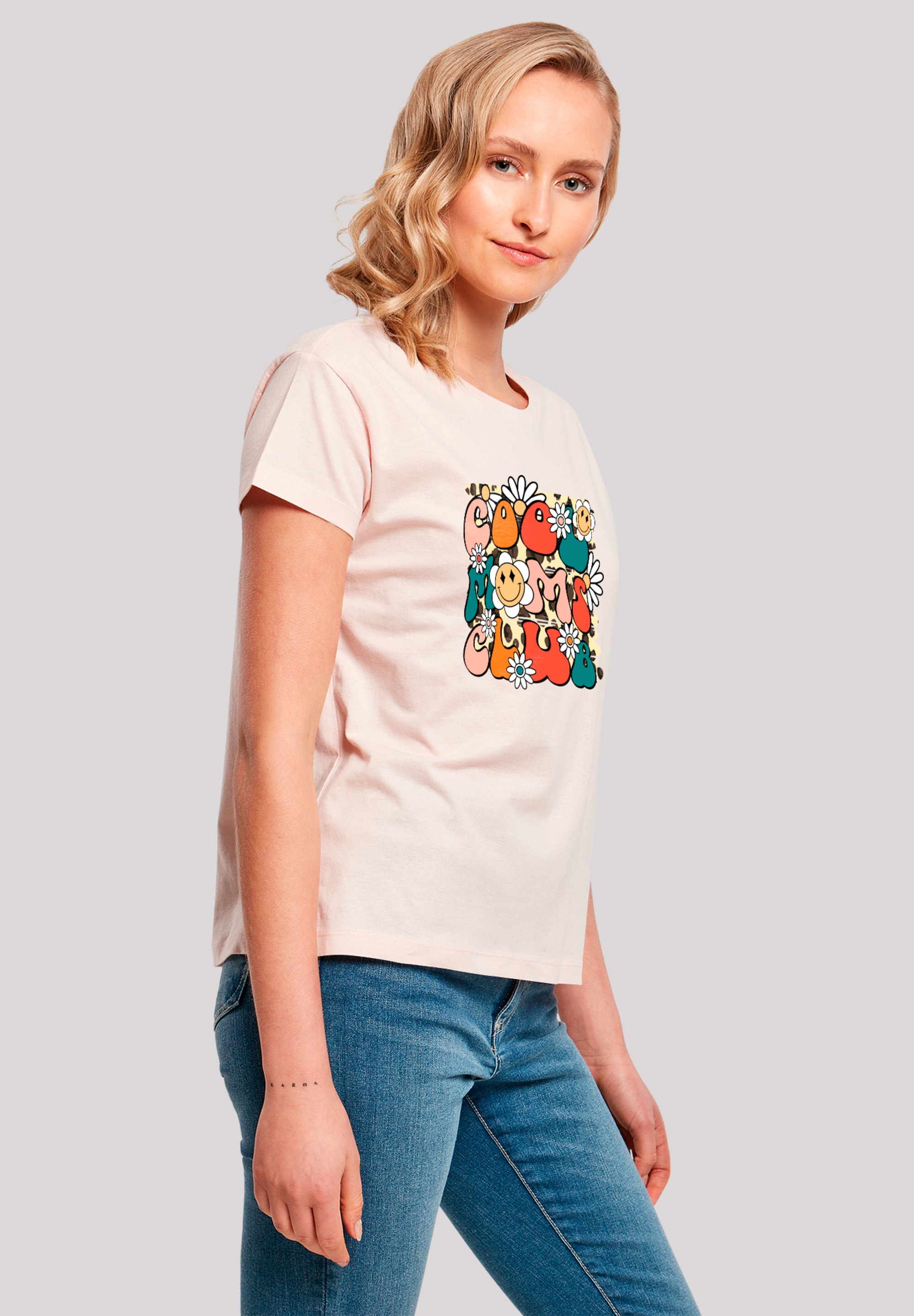 F4NT4STIC T-Shirt »Muttertag Cool Moms Club Retro Blumen«, Premium Qualität