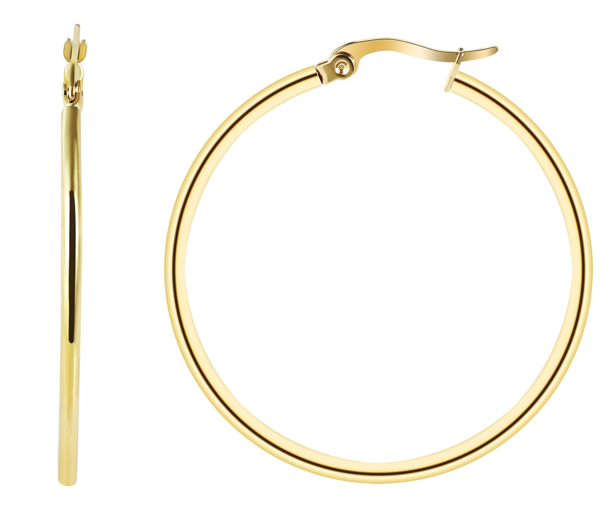 Adelia´s Paar Creolen »Damen Ohrringe – Creole aus Edelstahl« Zum Verschenken – passend für viele Anlässe