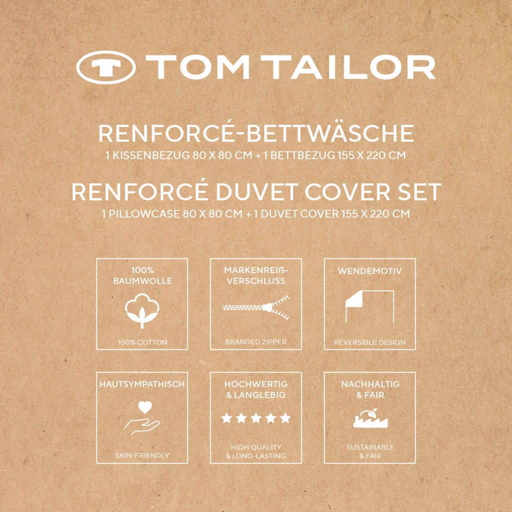 TOM TAILOR HOME Bettwäsche »LARGE CHECK in Gr. 135x200cm, 155x220cm oder 200x200cm«, (2 tlg.)