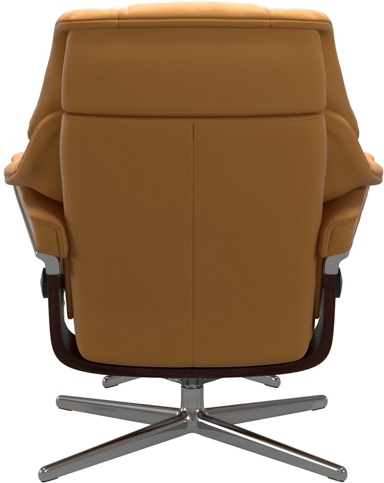Stressless® Relaxsessel »Reno«, (Set, Relaxsessel mit Hocker), mit Hocker, mit Cross Base, Größe S, M & L, Holzakzent Braun