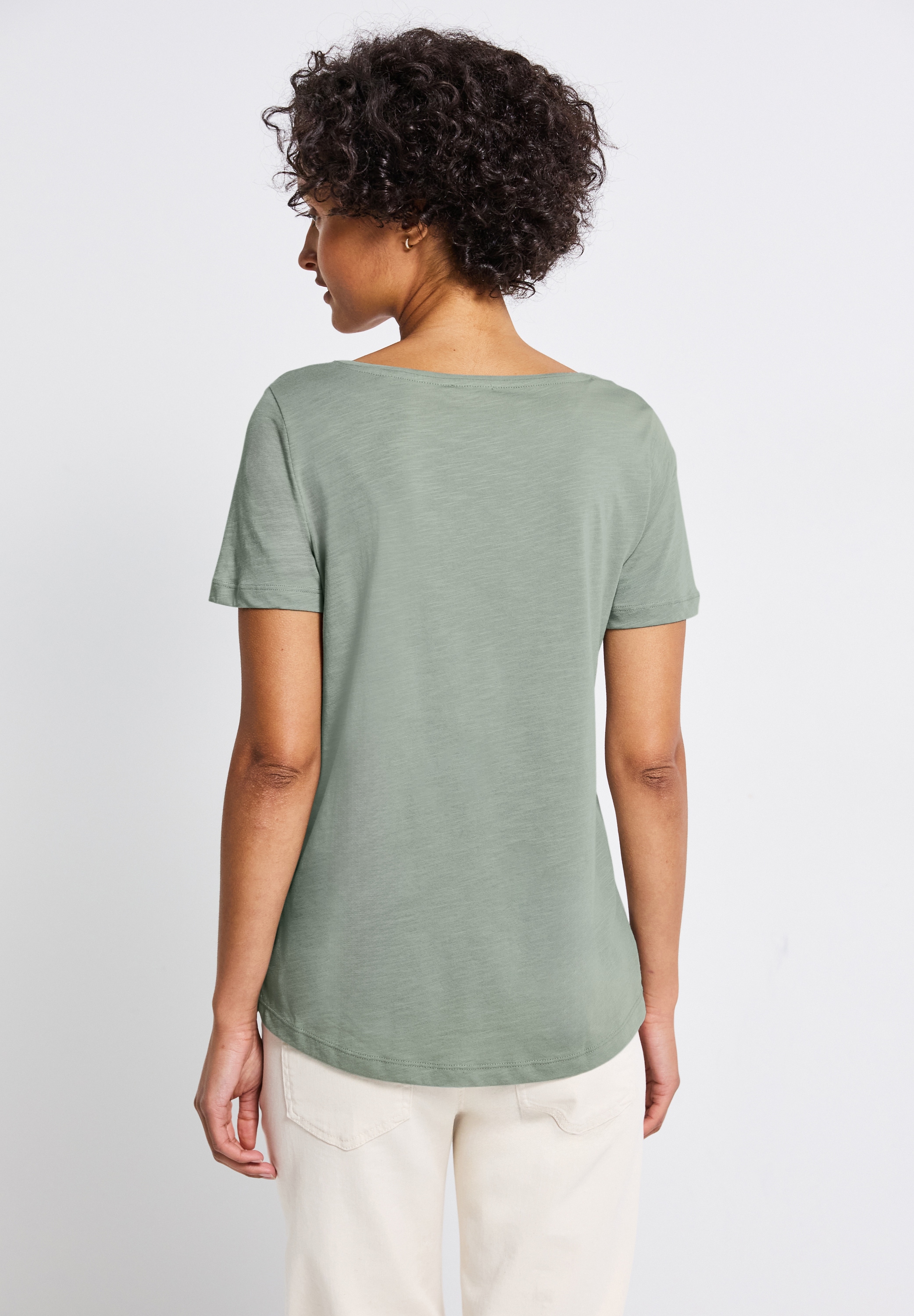 STREET ONE V-Shirt, im soften Baumwoll-Mix