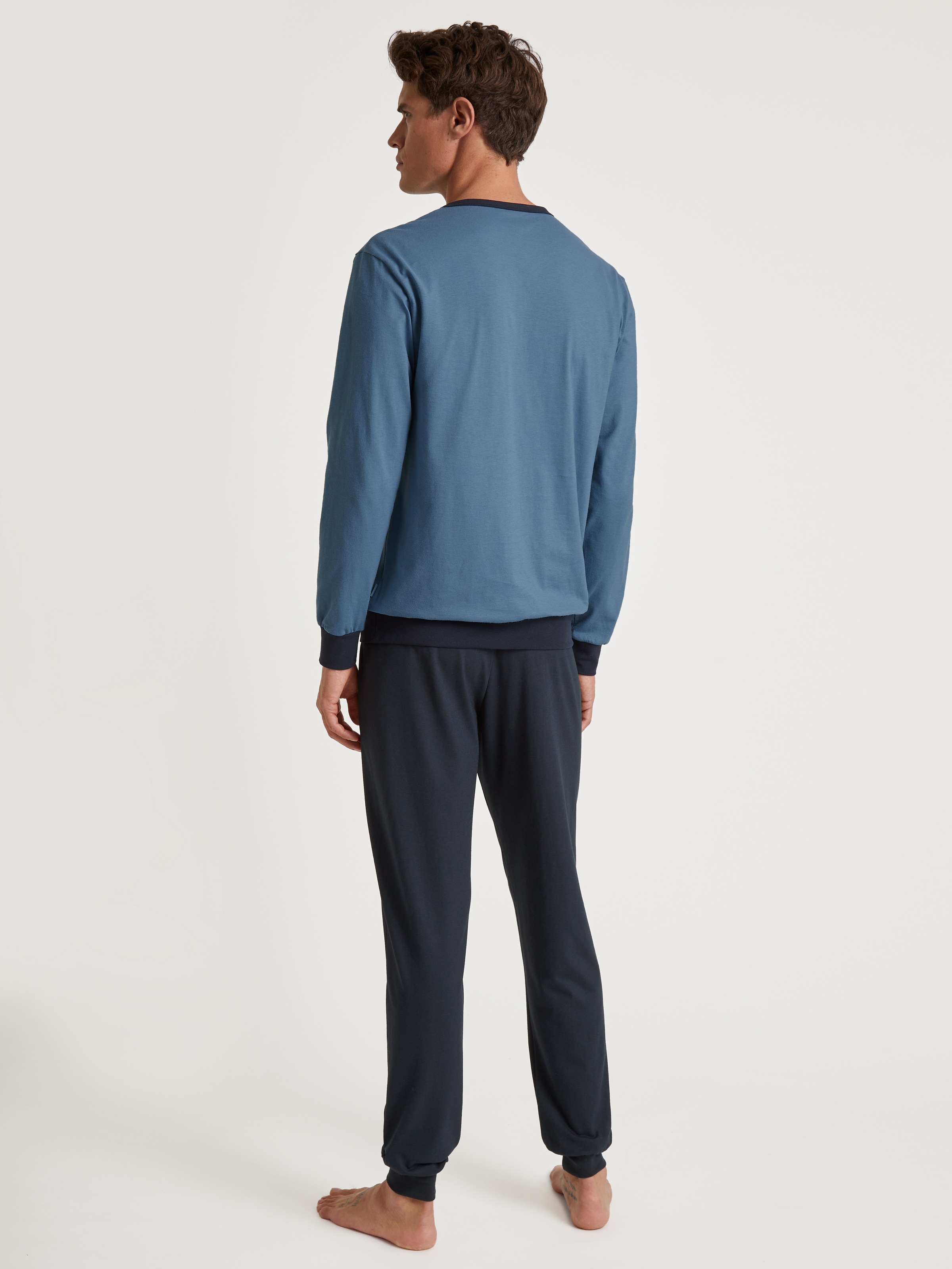 Thumbnail - CALIDA Schlafanzug "Relax Essentials" 2 tlg. mit eingefasstem Rundhalsausschnitt