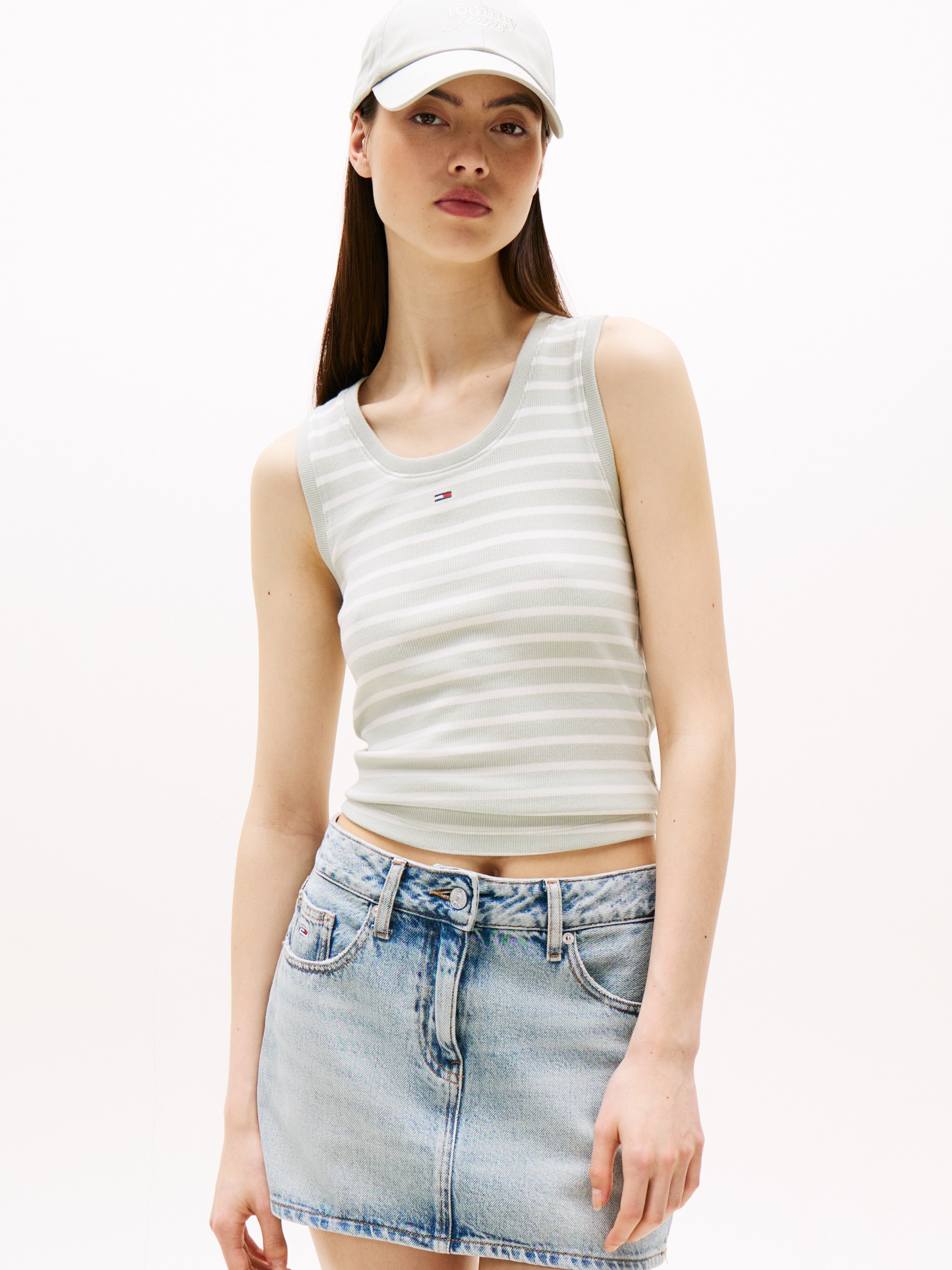 Tommy Jeans Tanktop "TJW ESSENTIAL RIB TANK EXT", in gerippter Struktur, Sl günstig online kaufen